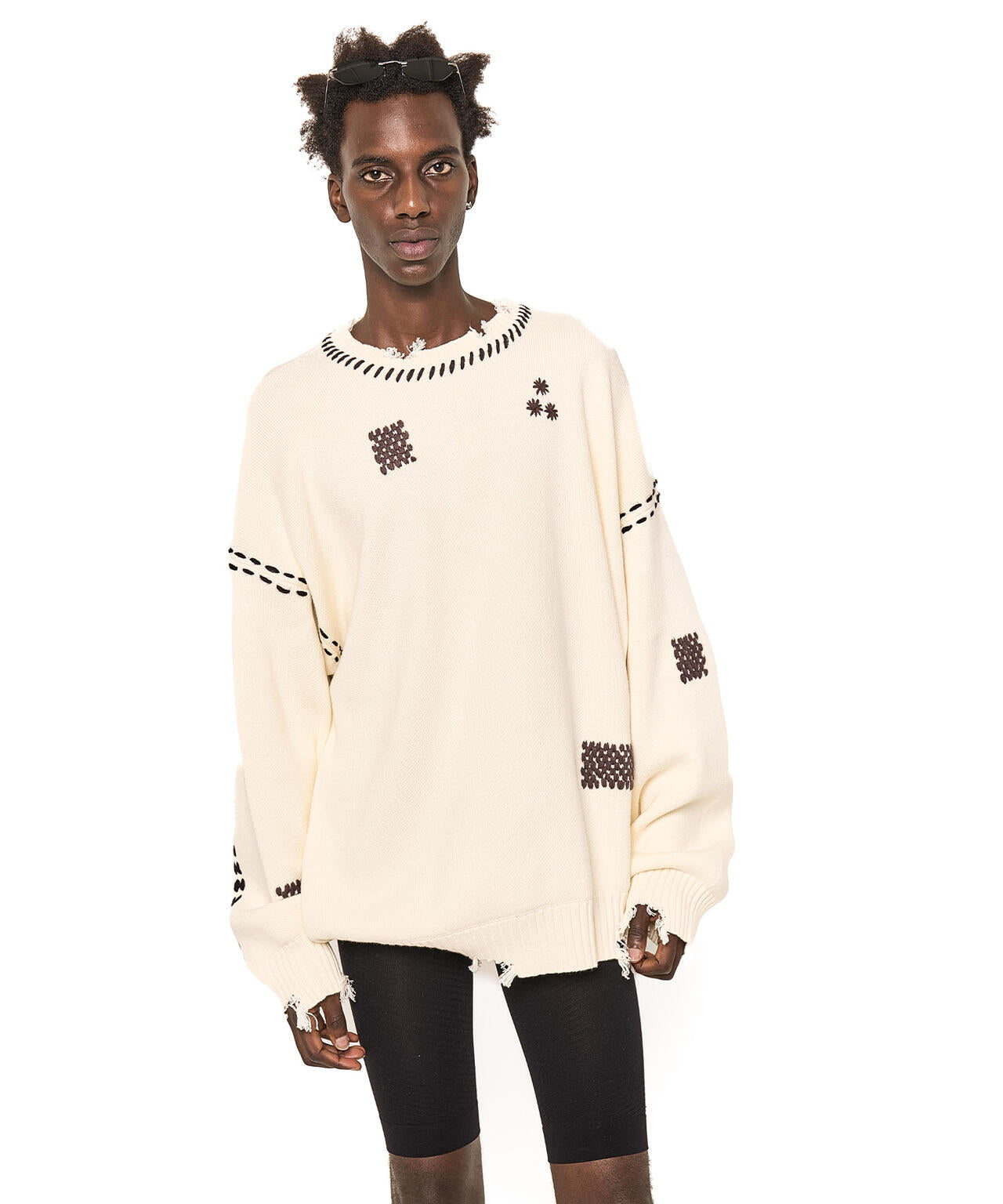 DankeSchon/ダンケシェーン/HAND STITCH KNIT CREWNECK