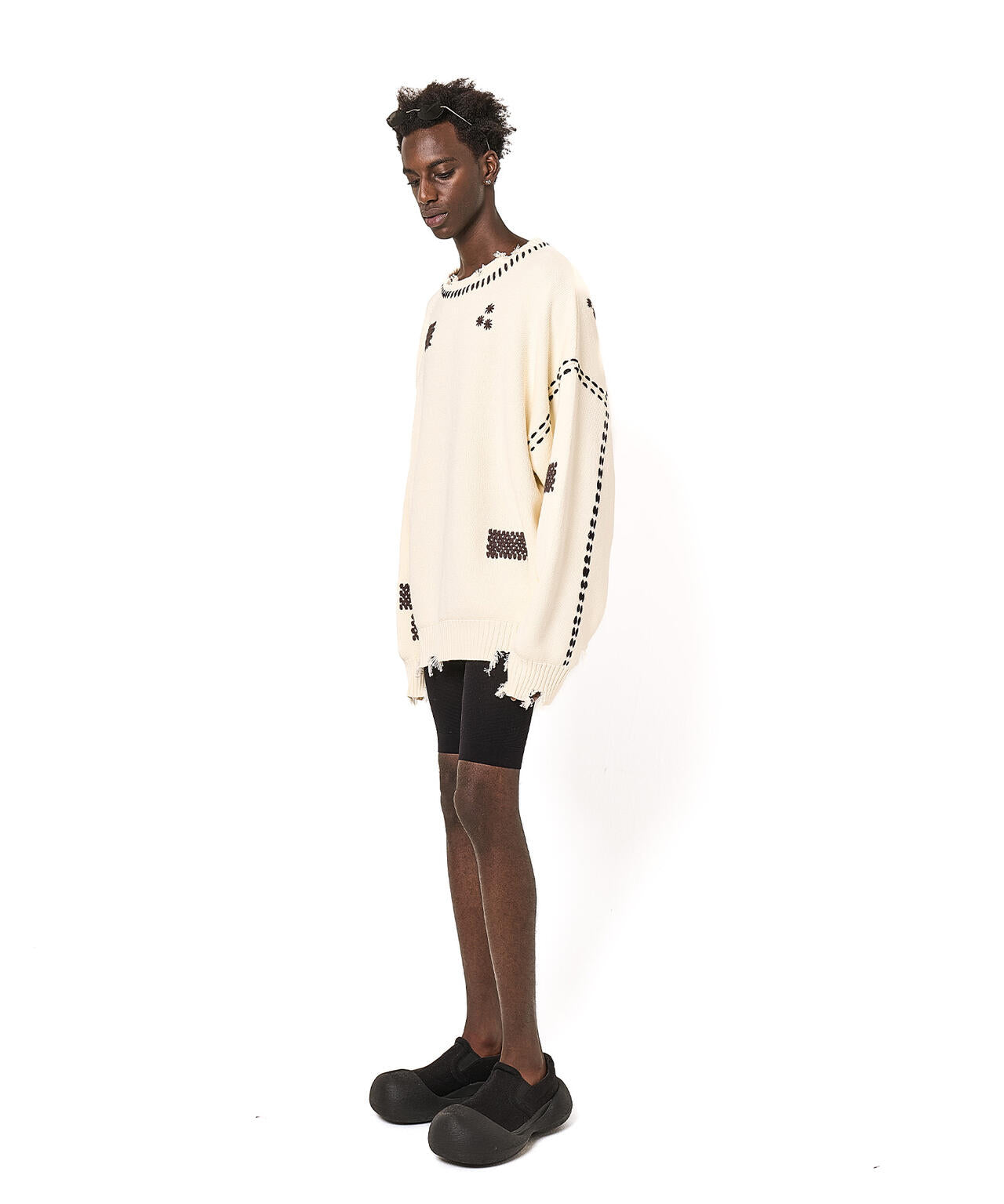 DankeSchon/ダンケシェーン/HAND STITCH KNIT CREWNECK