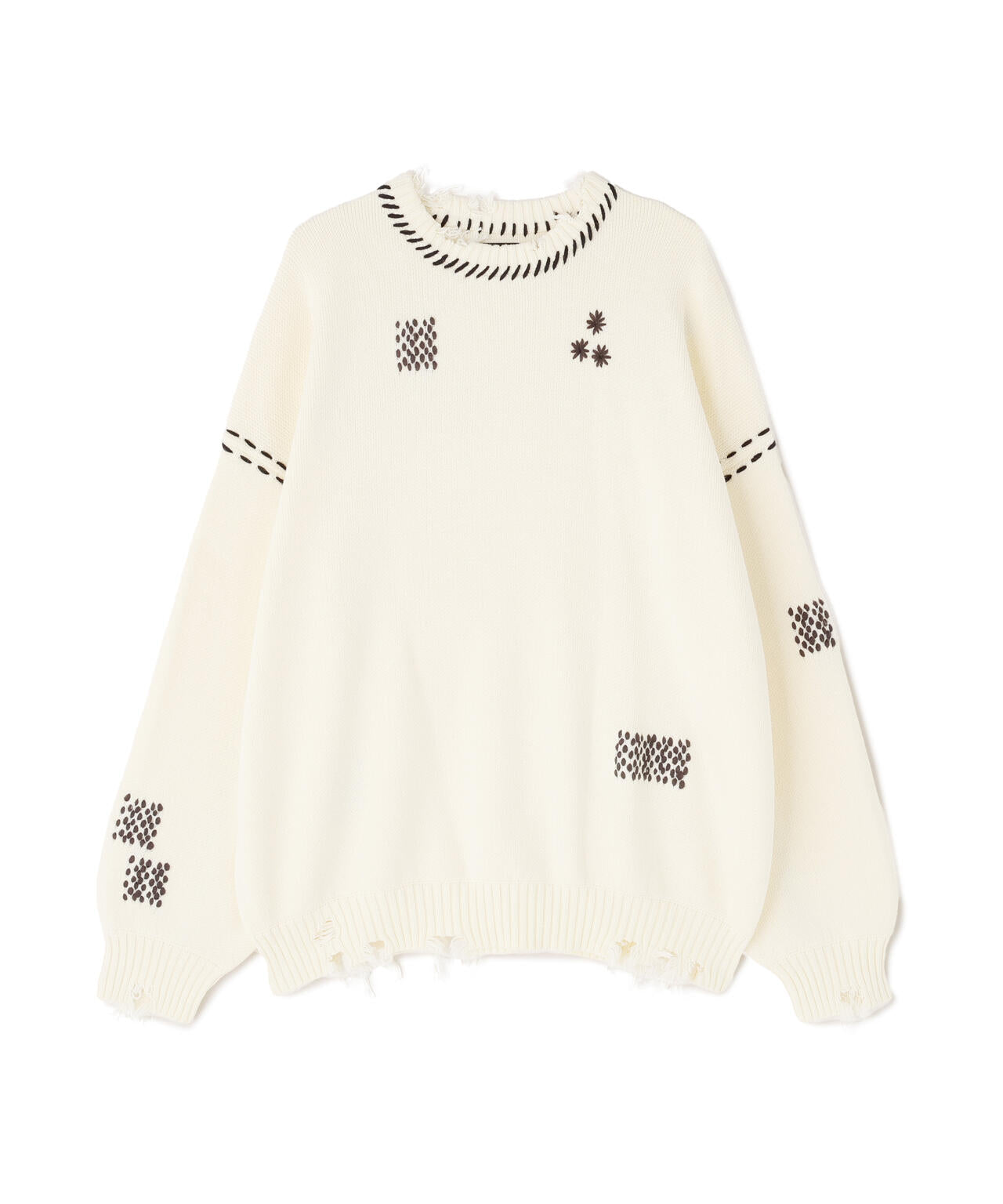 DankeSchon/ダンケシェーン/HAND STITCH KNIT CREWNECK