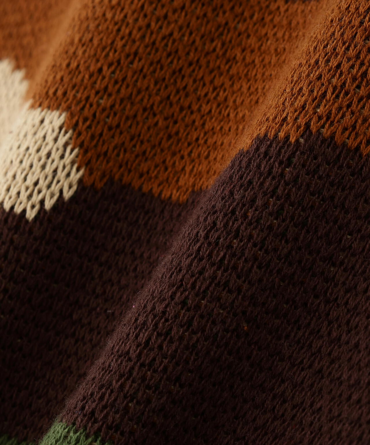WHITELAND/ホワイトランド/CAMO LINKING KNIT