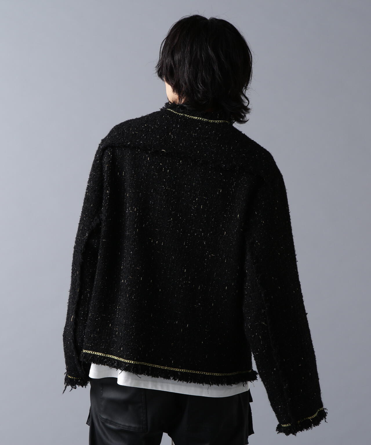 DankeSchon/ダンケシェーン/CHAIN EMBROIDERY TWEED JACKET
