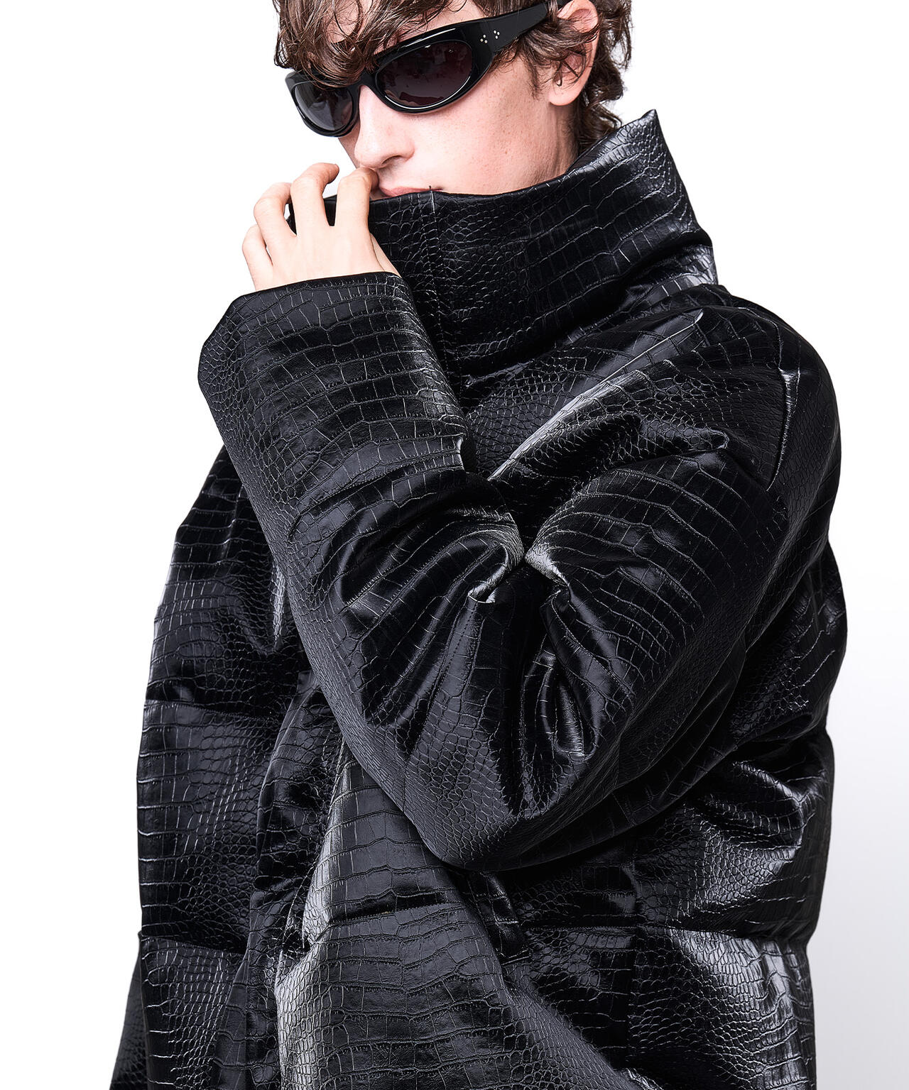 DankeSchon/ダンケシェーン/PU SHORT BLOUSON CROCODILE