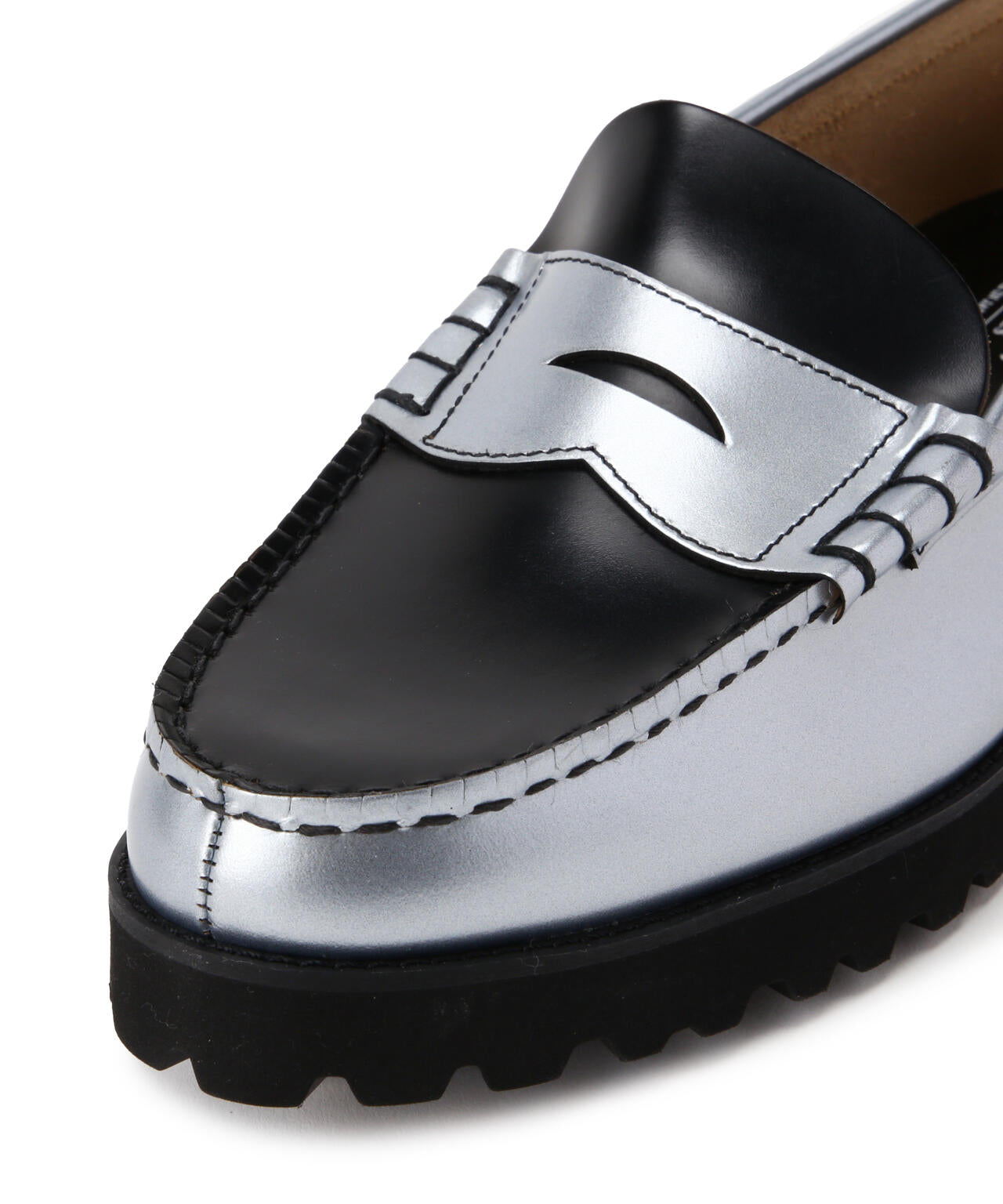 The Kenford Fineshoes/ケンフォードファインシューズ/COIN LOAFERS SILVER×BLACK
