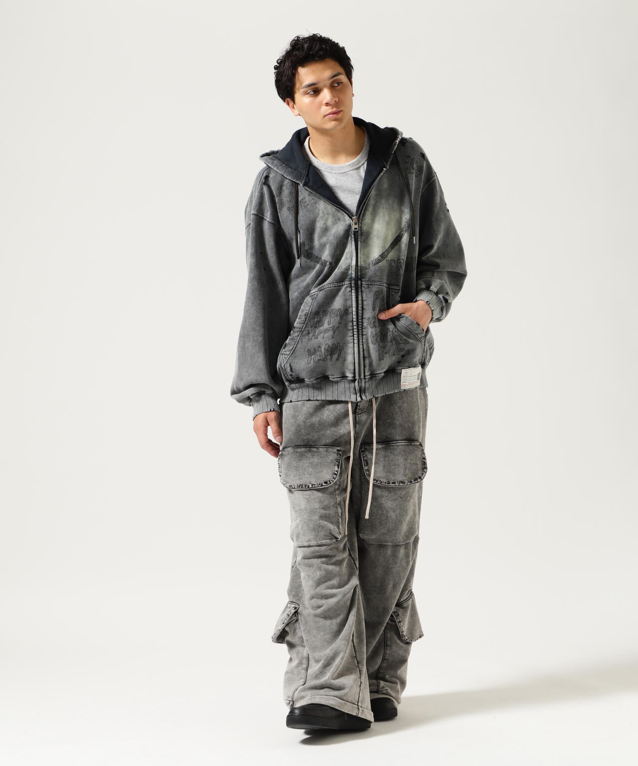 DankeSchon/ダンケシェーン/CHEMICAL SWEAT CARGO PANTS