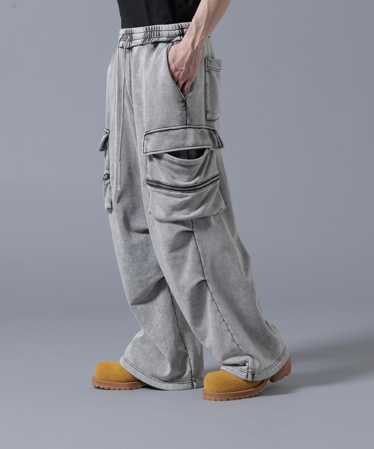 【WEB&DEPOT限定】DankeSchon/ダンケシェーン/SWEAT W-POCKET CARGO PANTS