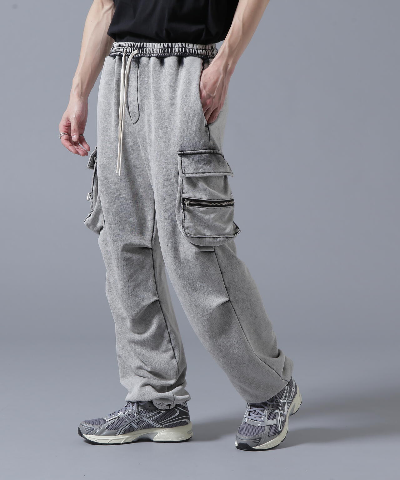 【WEB&DEPOT限定】DankeSchon/ダンケシェーン/SWEAT W-POCKET CARGO PANTS