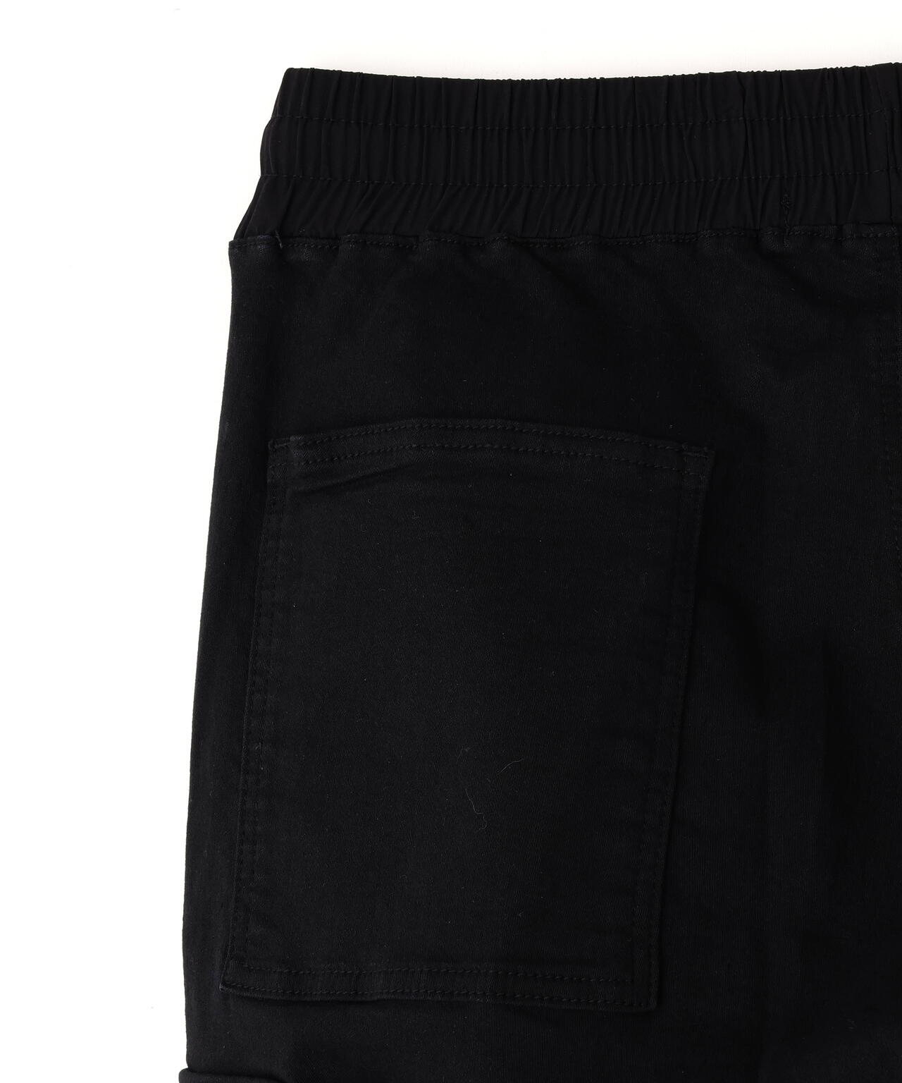 DankeSchon/ダンケシェーン/PREMIUM SUPER STRETCH TC BLACK FLAP ZIP CARGO PANTS