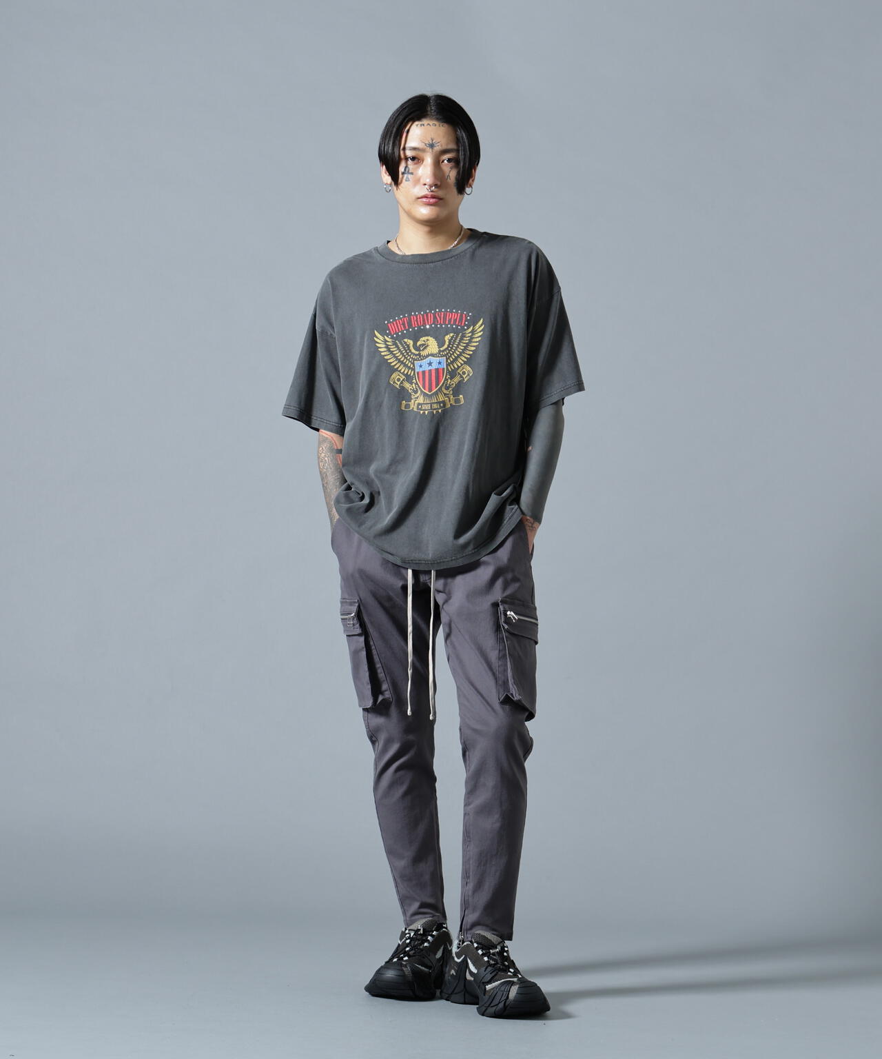 WEB&DEPOT限定/DankeSchon/ダンケシェーン/STRETCH TWILL FLAP CARGO PANTS