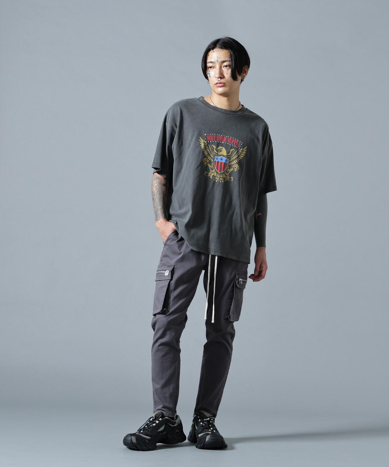 WEB&DEPOT限定/DankeSchon/ダンケシェーン/STRETCH TWILL FLAP CARGO PANTS