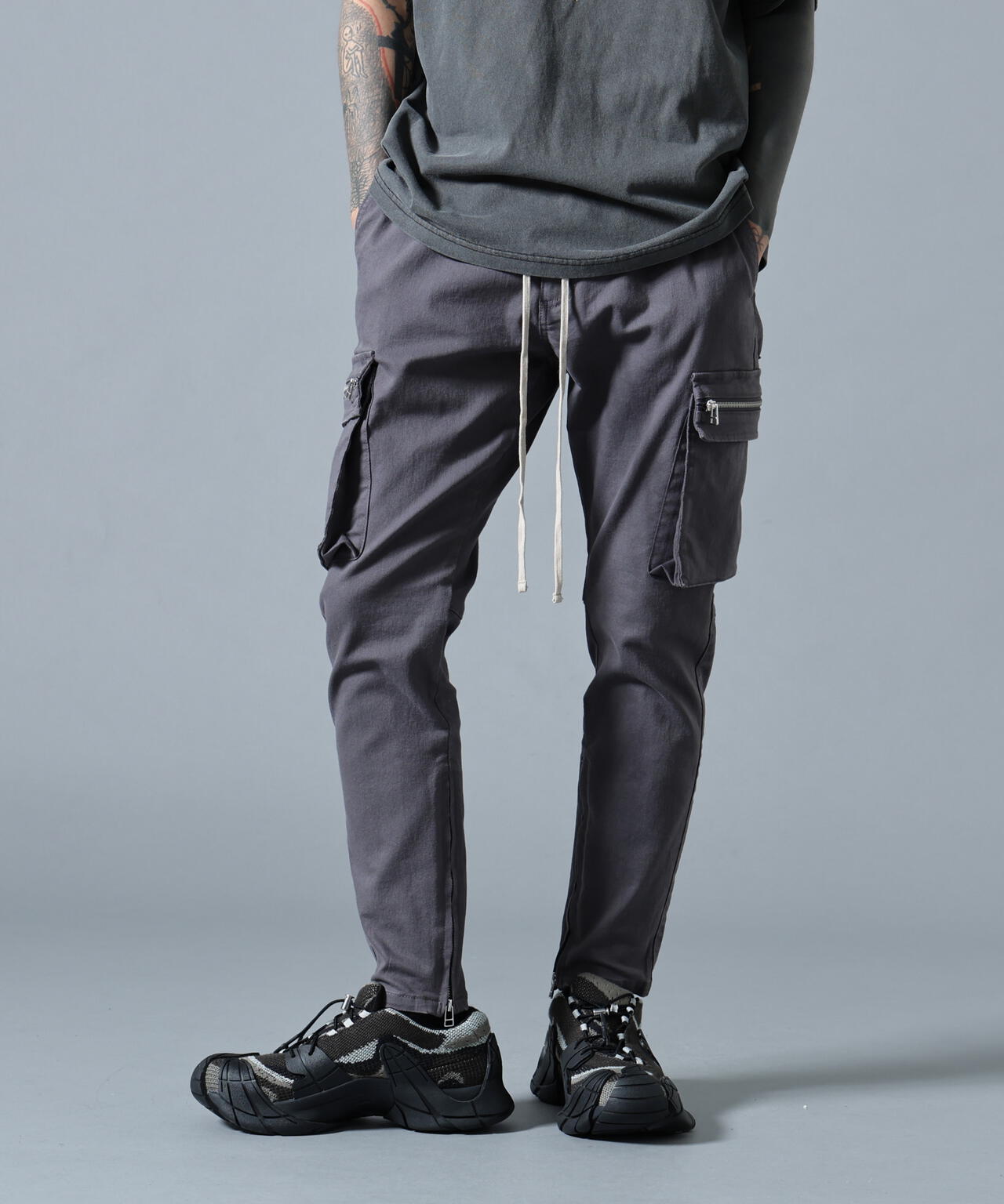 WEB&DEPOT限定/DankeSchon/ダンケシェーン/STRETCH TWILL FLAP CARGO PANTS