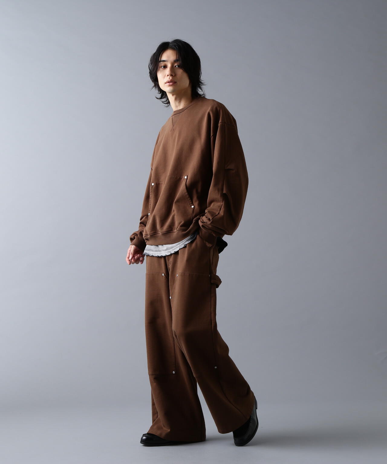 DankeSchon/ダンケシェーン/480HW SWEAT W-KNEE PAINTER PANTS