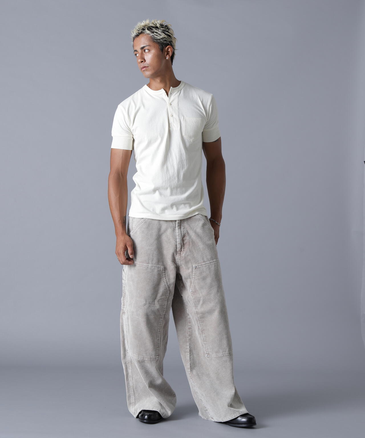 DankeSchon/ダンケシェーン/8WELL COURDUROY CHEMICAL W-KNEE PANTS
