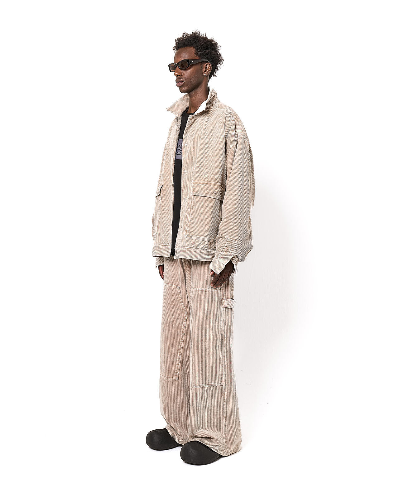 DankeSchon/ダンケシェーン/8WELL COURDUROY CHEMICAL W-KNEE PANTS