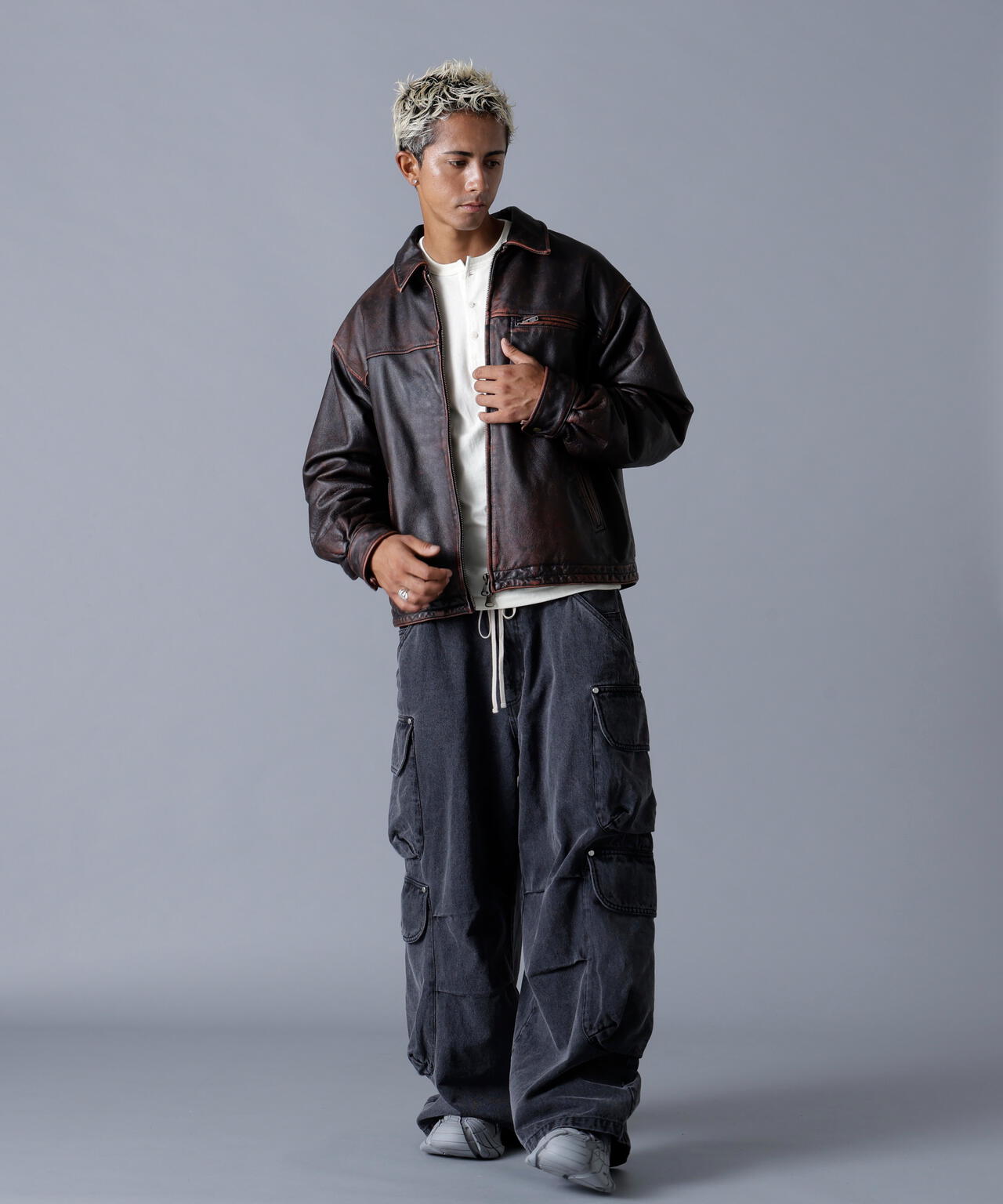 DankeSchon/ダンケシェーン/12OZ CHEMICAL DENIM CARGO PANTS