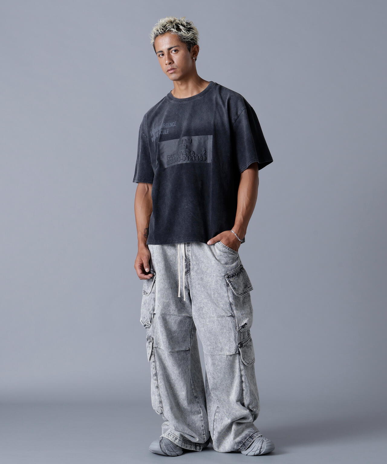 DankeSchon/ダンケシェーン/12OZ CHEMICAL DENIM CARGO PANTS