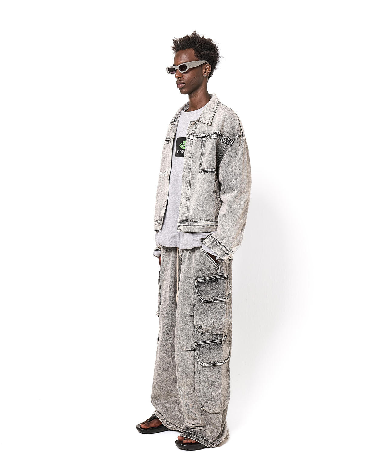 DankeSchon/ダンケシェーン/12OZ CHEMICAL DENIM CARGO PANTS