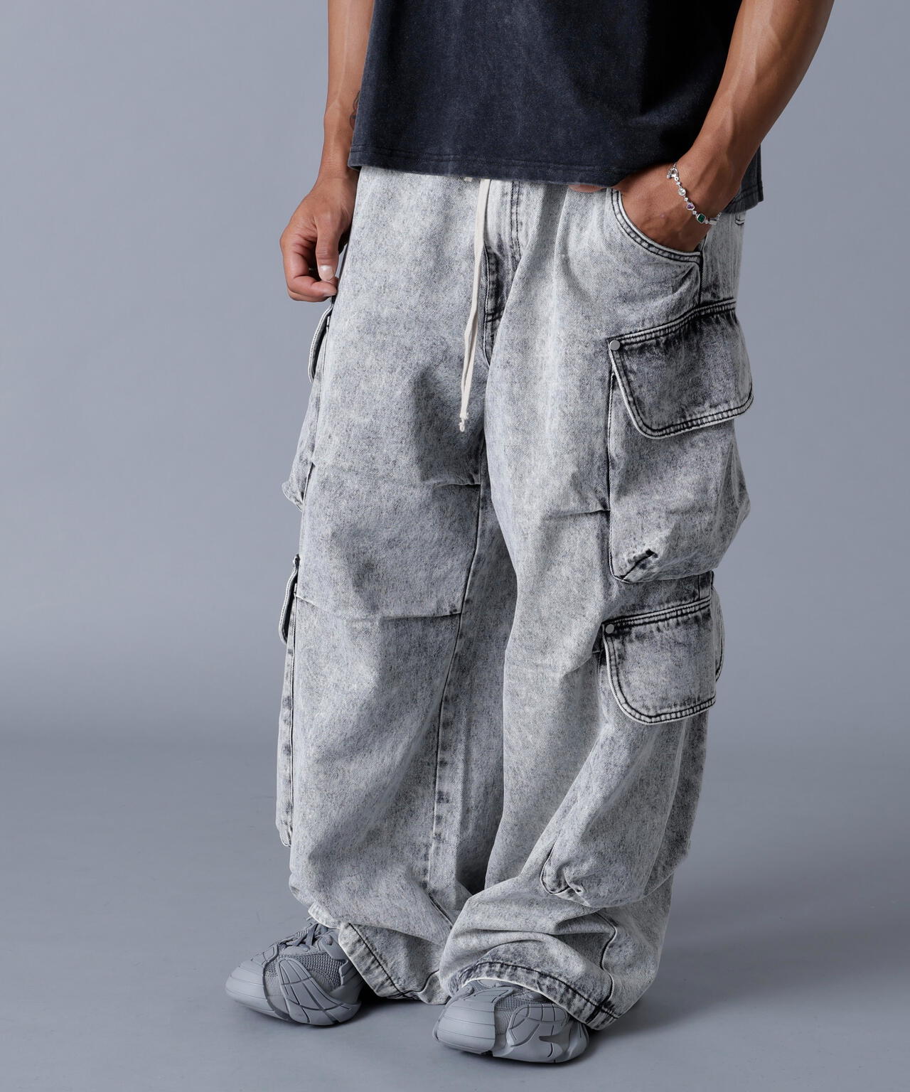 DankeSchon/ダンケシェーン/12OZ CHEMICAL DENIM CARGO PANTS