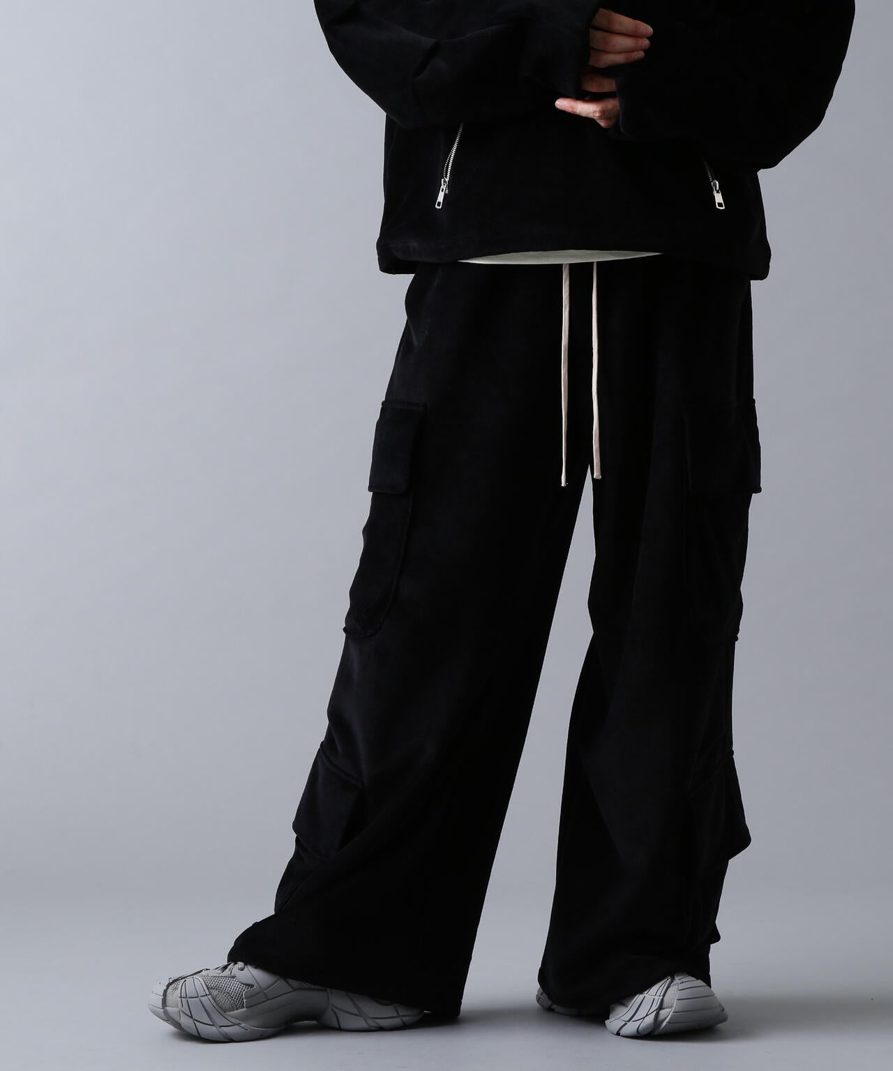 DankeSchon/ダンケシェーン/WFACE VELOUR FLARE CARGO PANTS
