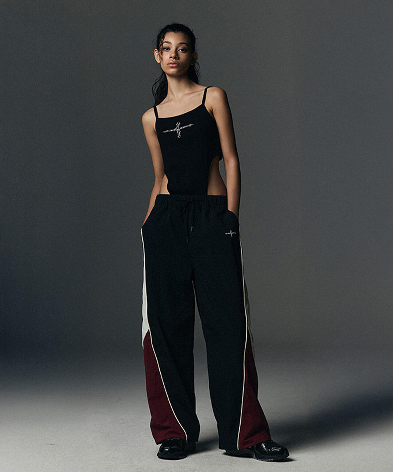 NOT4NERD/ノットフォーナード/COLOUR BLOCK NYLON PANTS