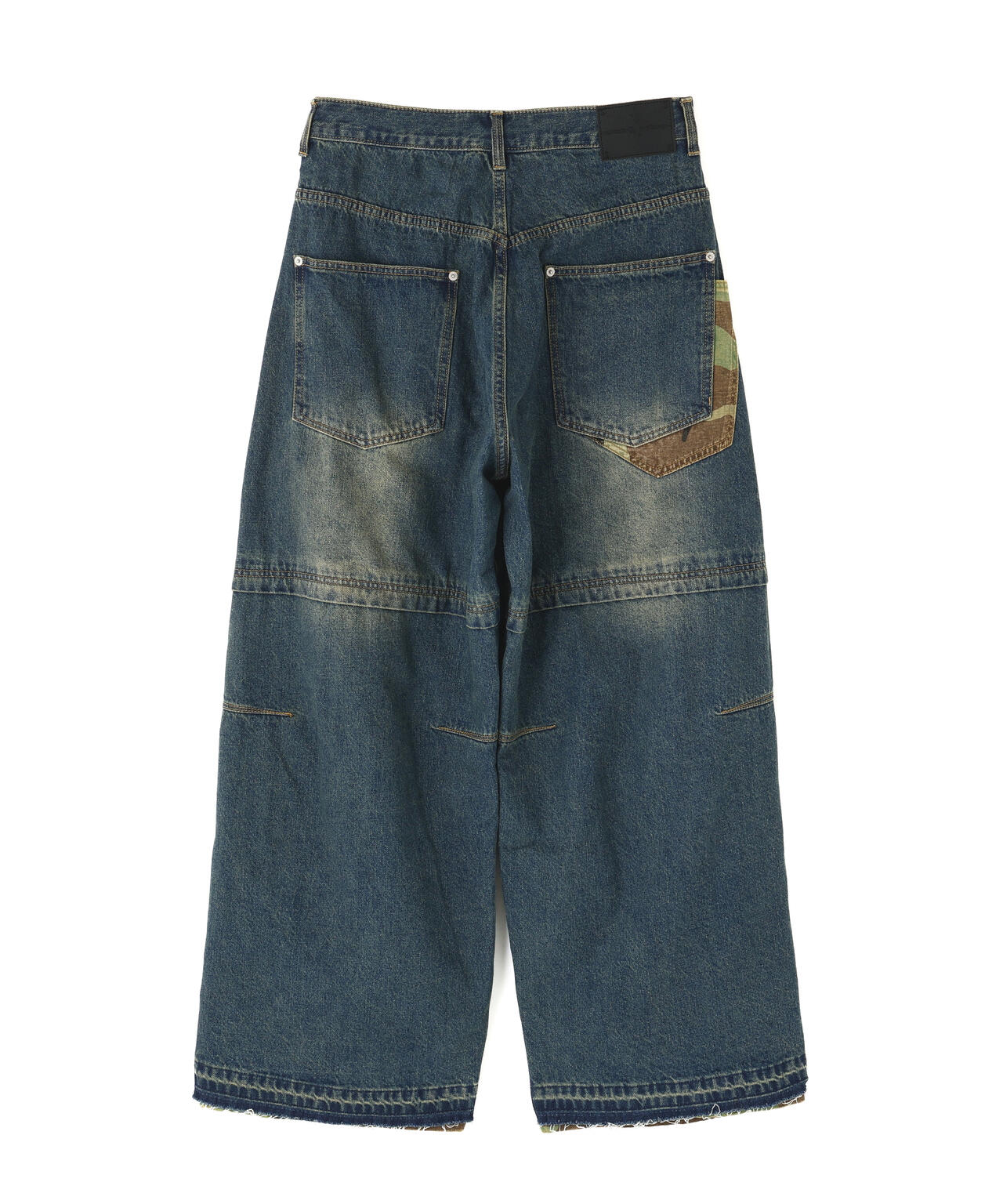 NOT4NERD/ノットフォーナード/CAMO PATCHWORK DENIM PANTS