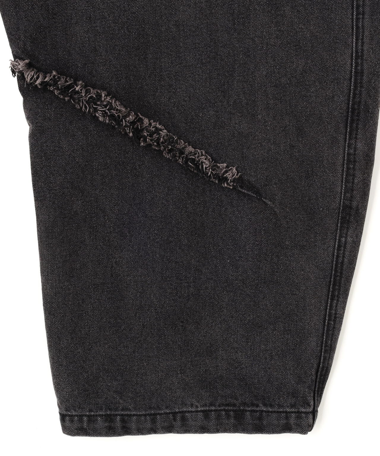 NOT4NERD/ノットフォーナード/CUT OFF CURVED DENIM PANTS