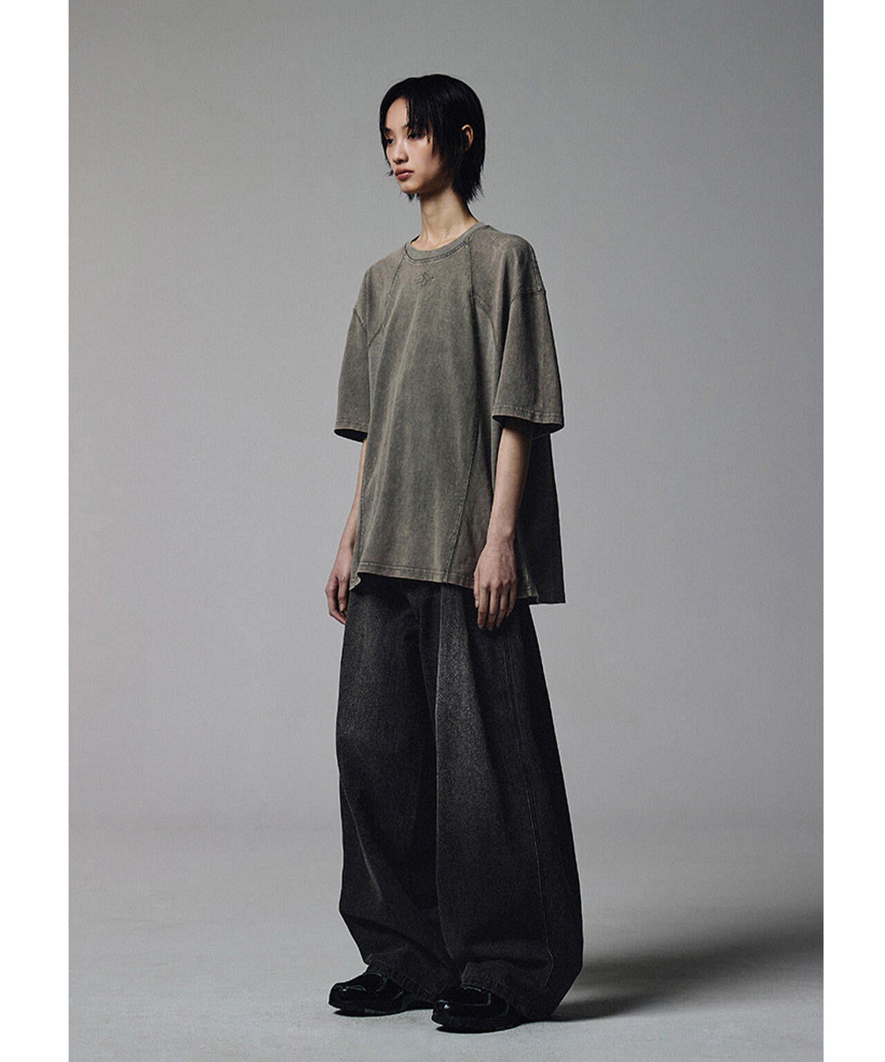 NOT4NERD/ノットフォーナード/LINEN CURVED WIDE PANTS
