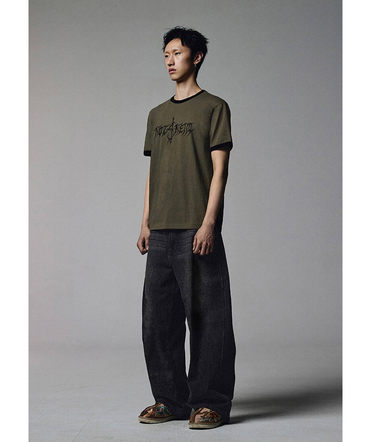 NOT4NERD/ノットフォーナード/LINEN CURVED WIDE PANTS