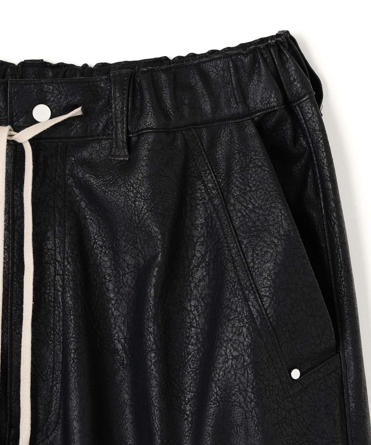 DankeSchon/ダンケシェーン/PU LEAHER BAGGY CARGO PANTS