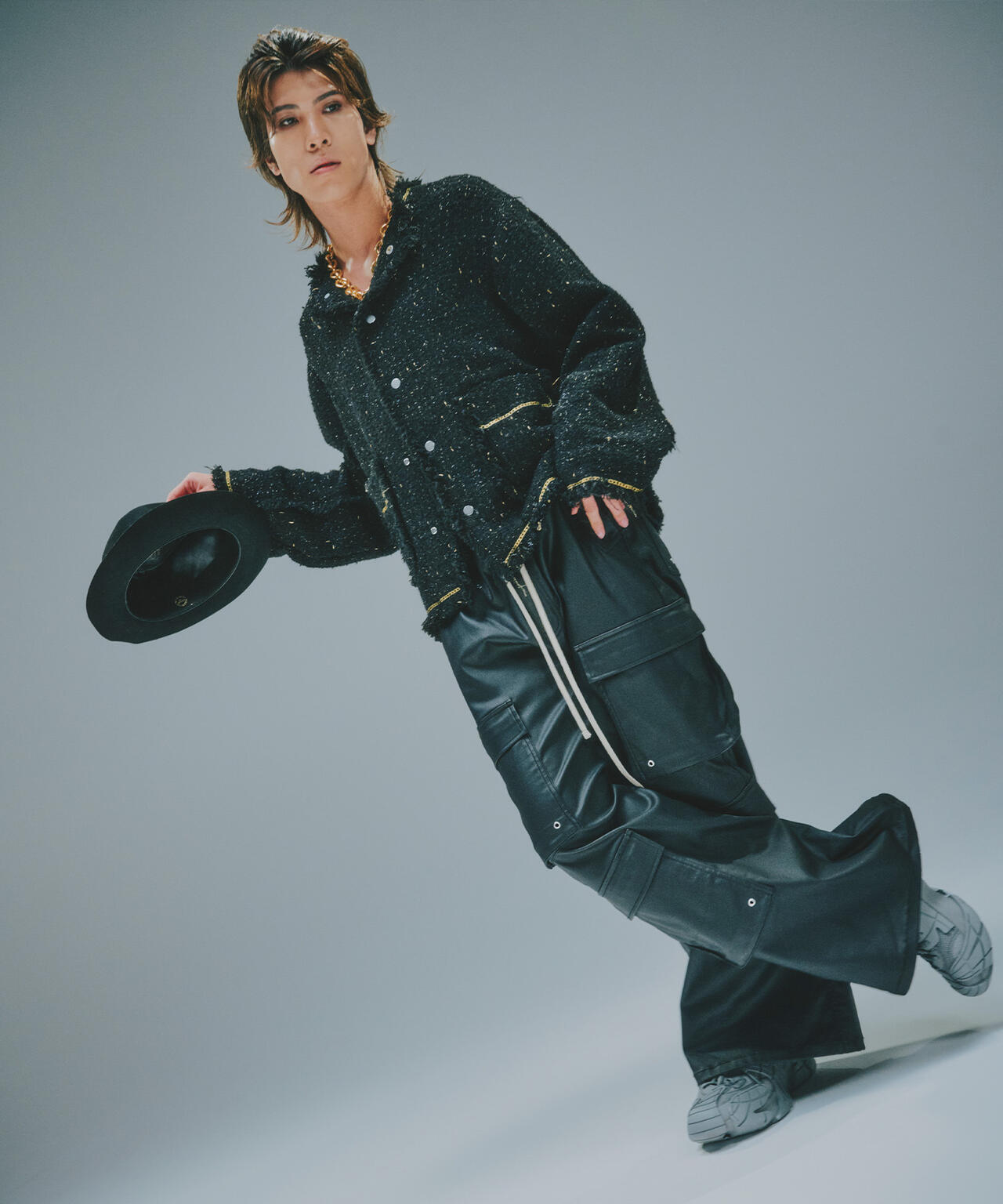 DankeSchon/ダンケシェーン/COATING FLARE CARGO PANTS
