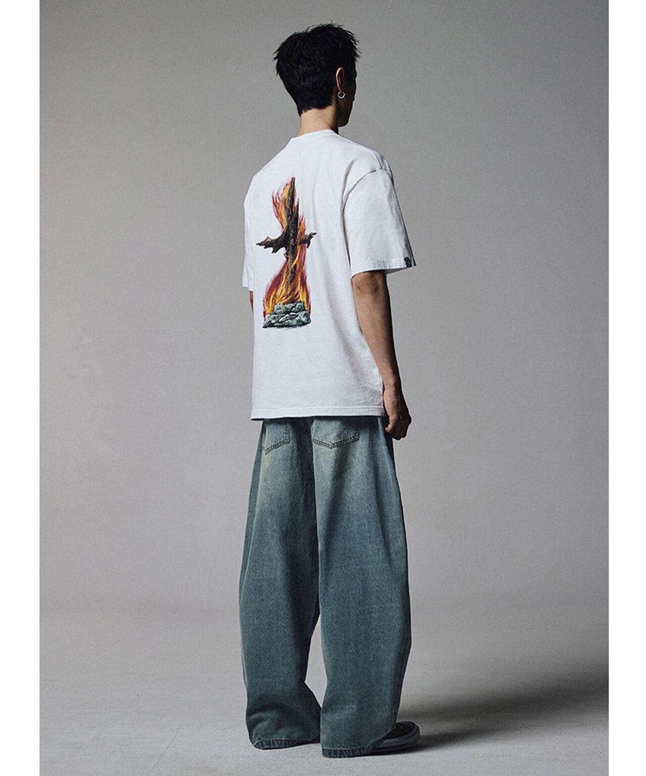 NOT4NERD/ノットフォーナード/BURNNING STAKE T-SHIRT BROWN