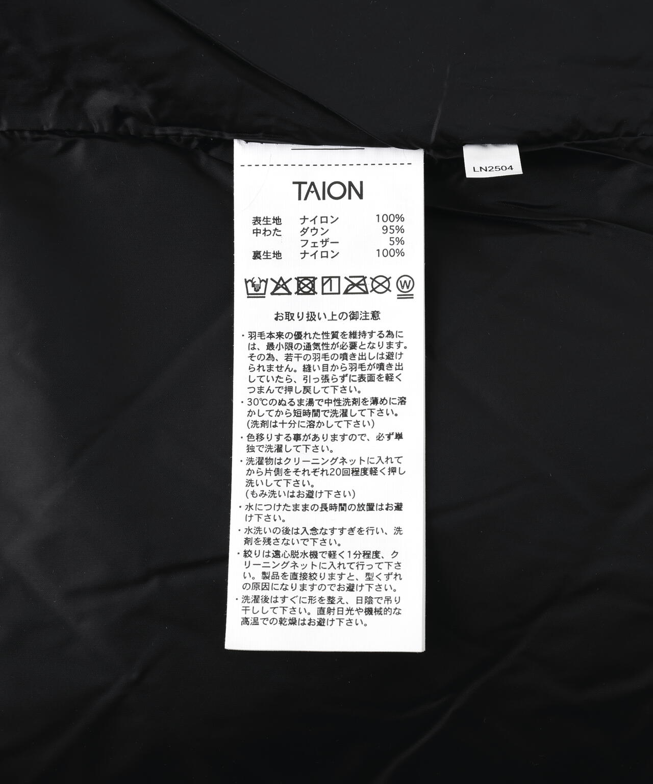 TAION/タイオン/CITY CREW NECK DOWN JACKET【WOMEN】
