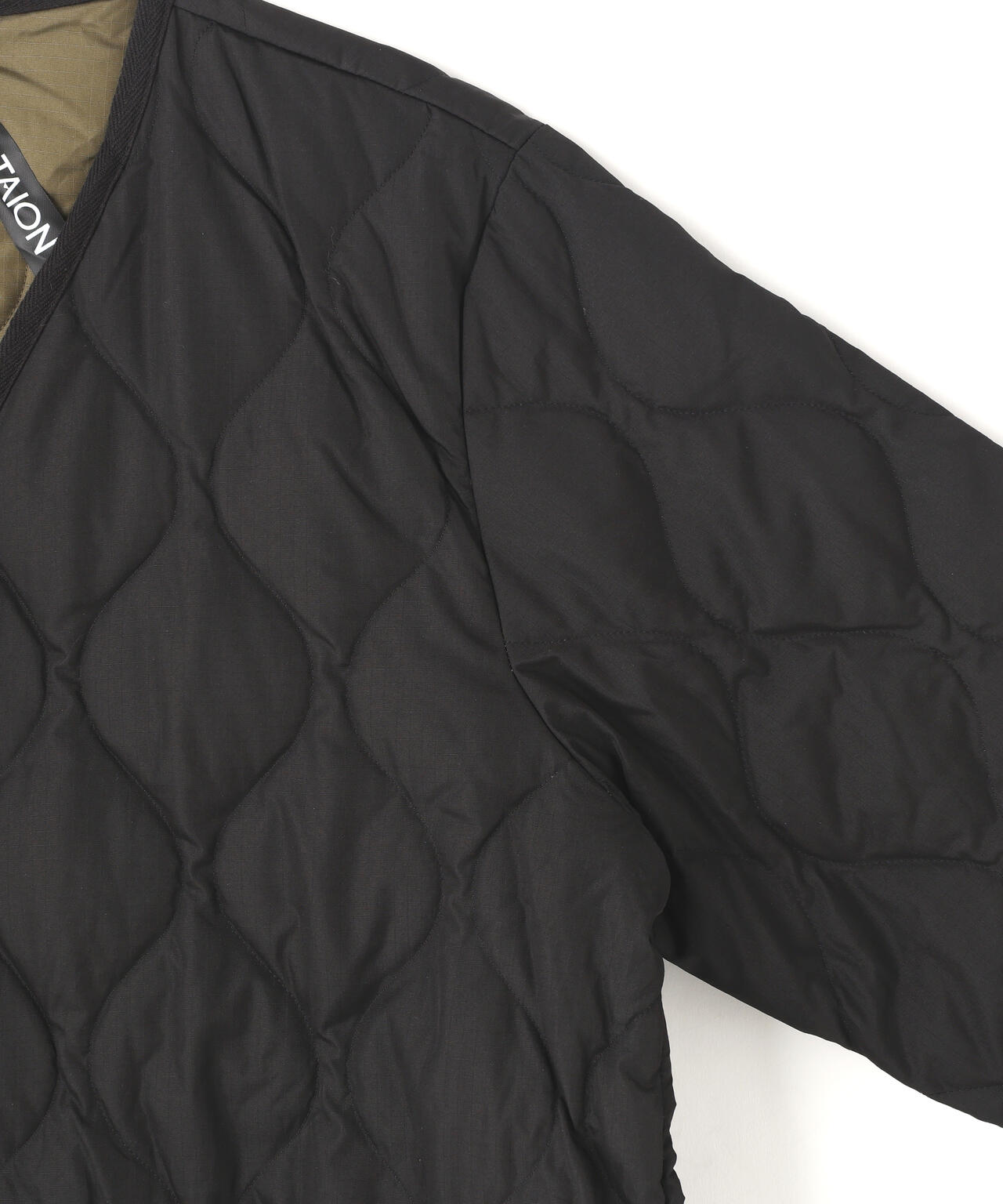 TAION/タイオン/MILITARY W-ZIP V NECK DOWN JACKET【UNISEX】