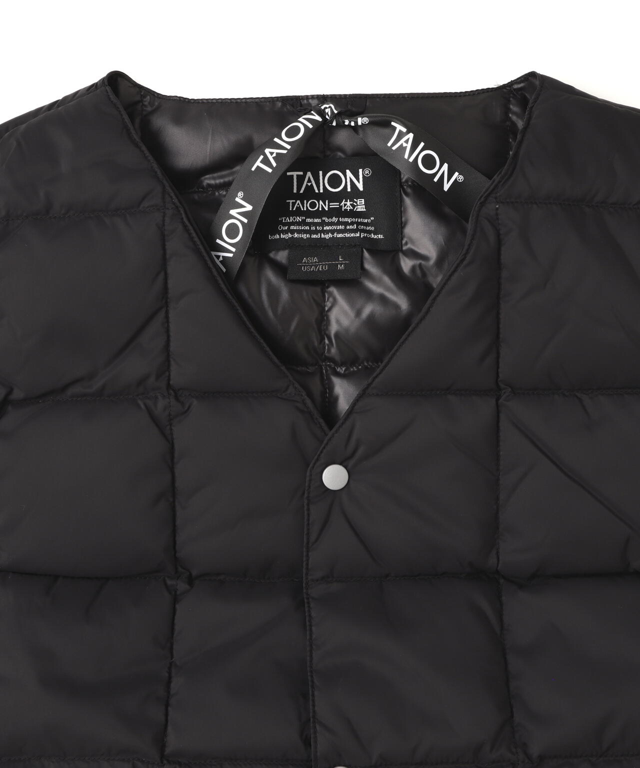 TAION/タイオン/V NECK BUTTON DOWN VEST【MEN】