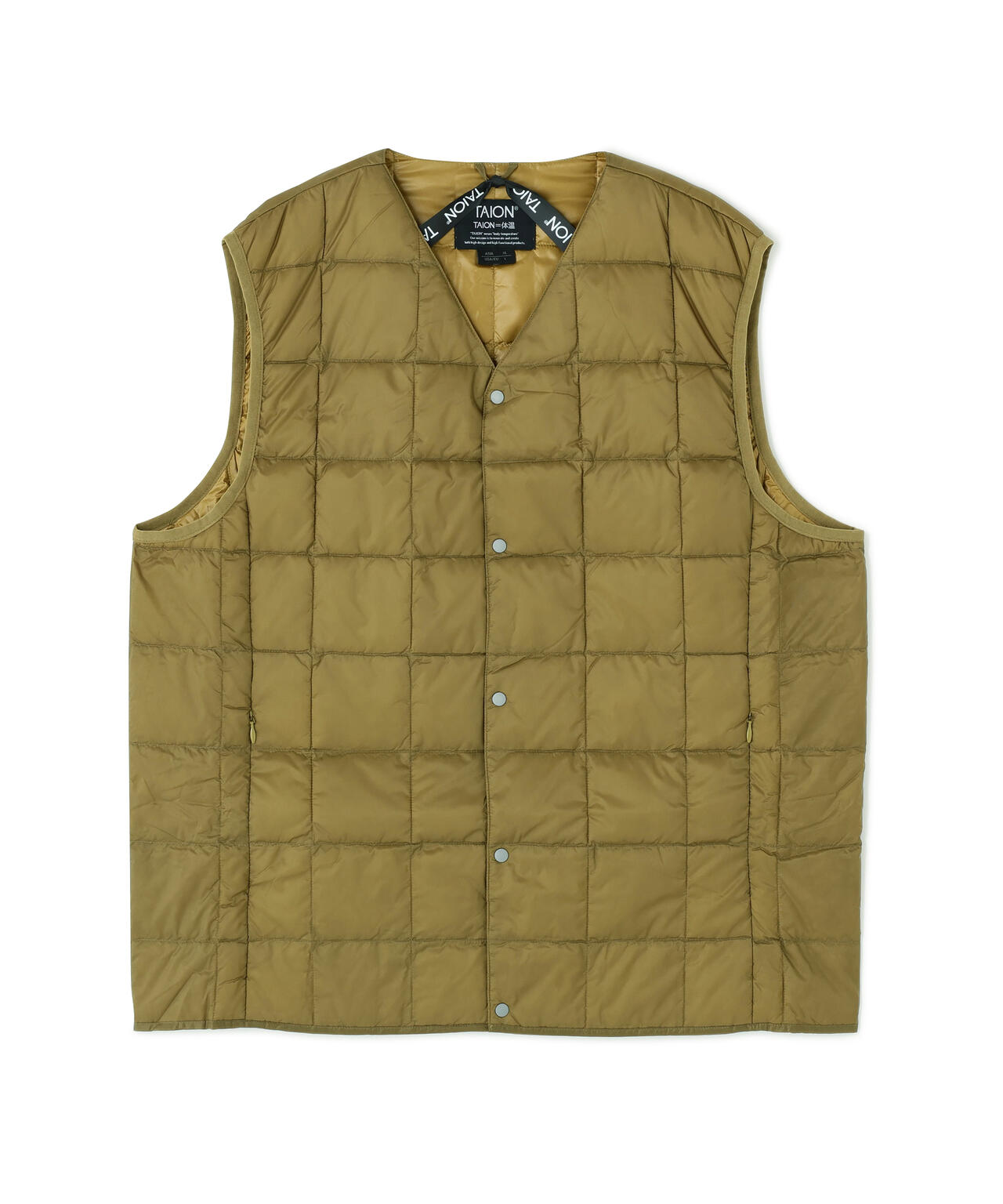 TAION/タイオン/V NECK BUTTON DOWN VEST【MEN】