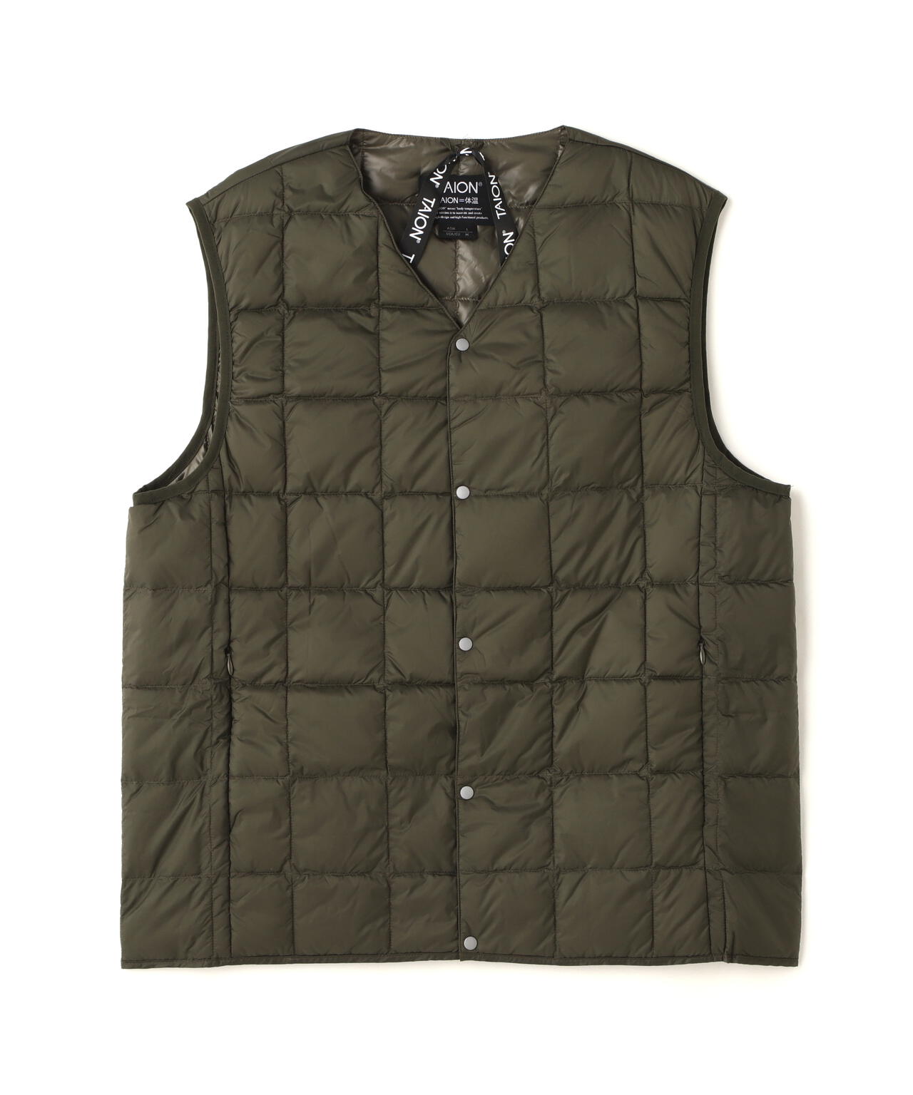 TAION/タイオン/V NECK BUTTON DOWN VEST【MEN】