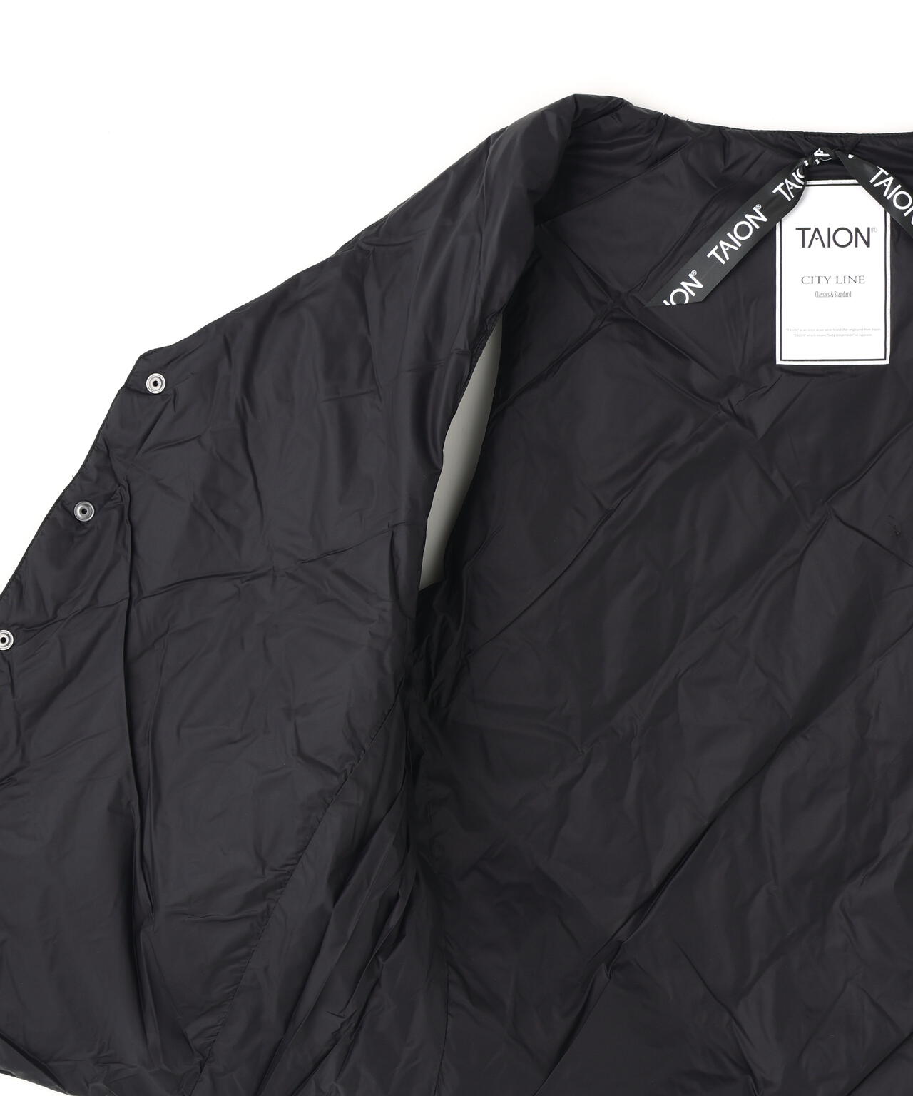 TAION/タイオン/SINGLE SNAP BUTTON DOWN GILET【MEN】