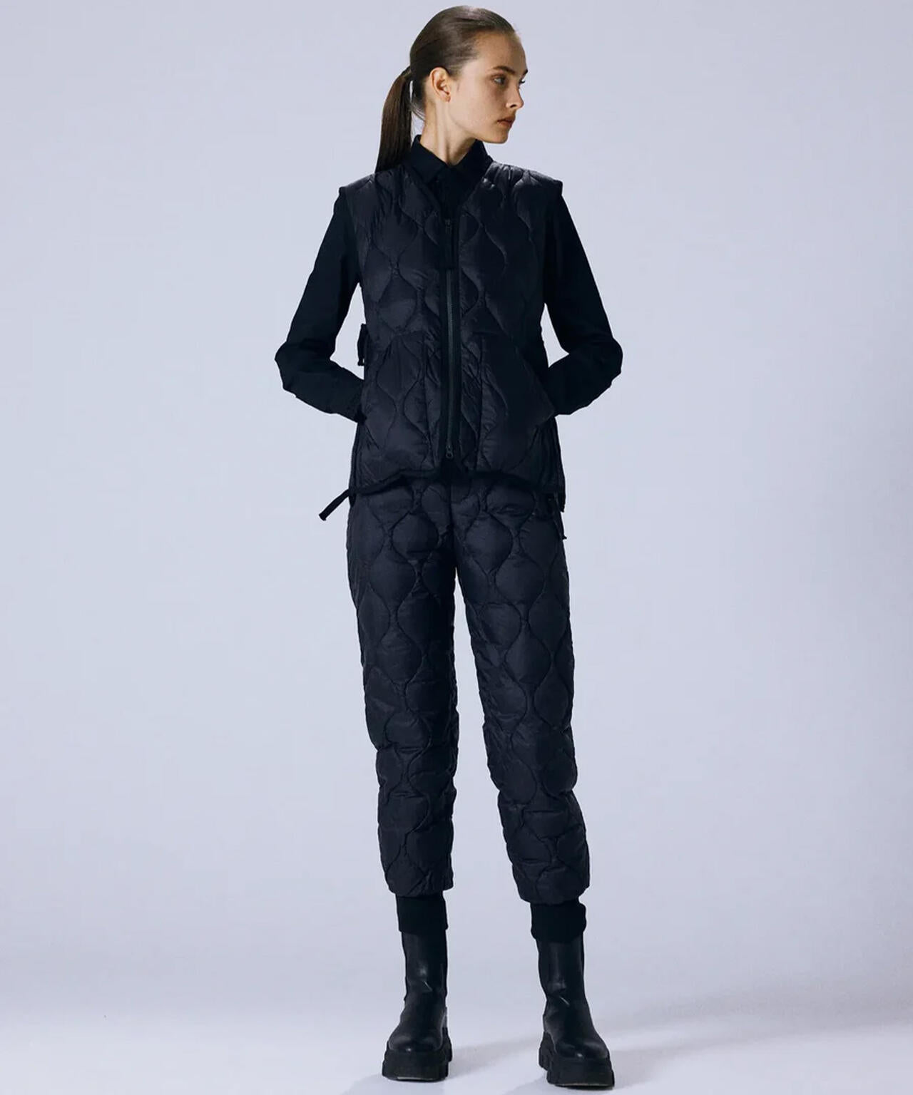 TAION/タイオン/MILITARY V NECK W-ZIP DOWN VEST【WOMEN】
