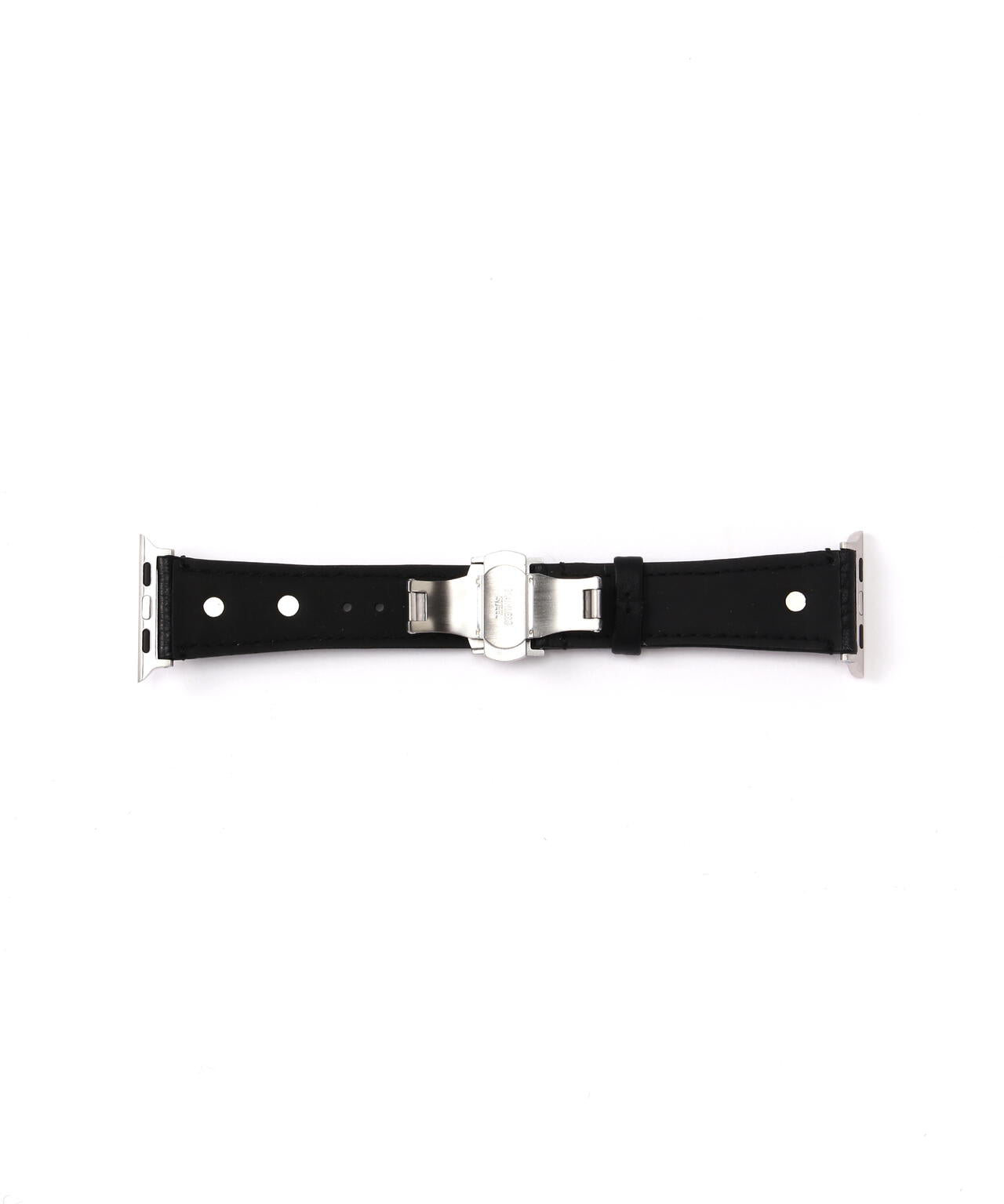 objcts.io/オブジェクツアイオー/LEATHER HYBRID BAND SILVER STUDS - Apple Watch