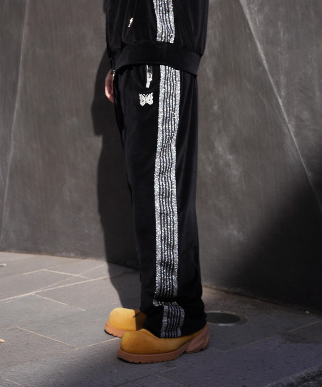 NEEDLES/ニードルズ/【LHP EXCLUSIVE】TRACK PANT - C/PE VELOUR（BLACK）