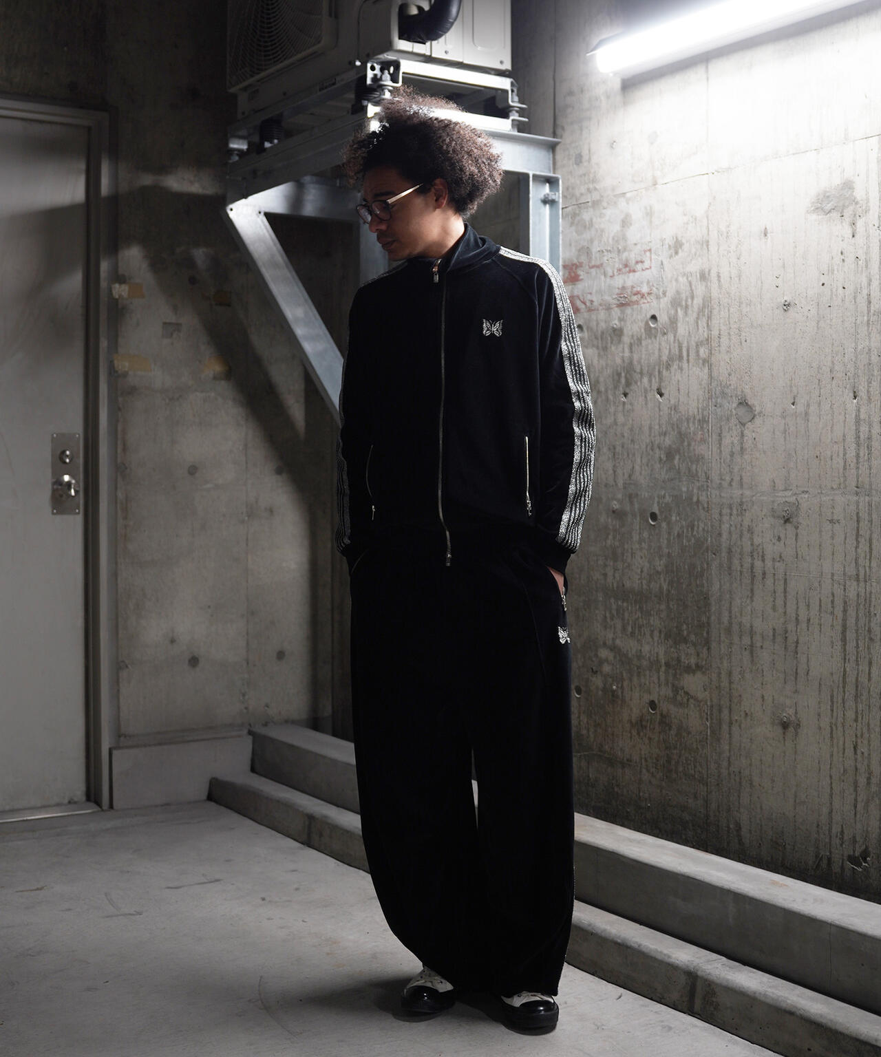 NEEDLES/ニードルズ/【LHP EXCLUSIVE】H.D.TRACK PANT - C/PE VELOUR（BLACK）