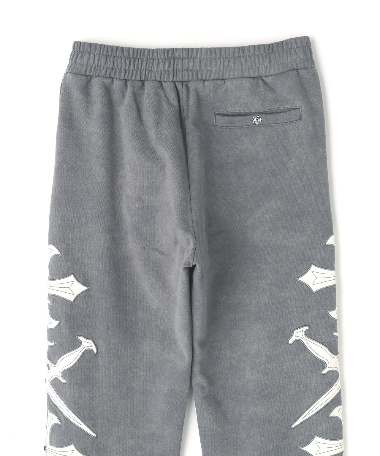 UNKNOWNLONDON/アンノウンロンドン/Dagger Cross Leather Patch Baggy Jogger Patns