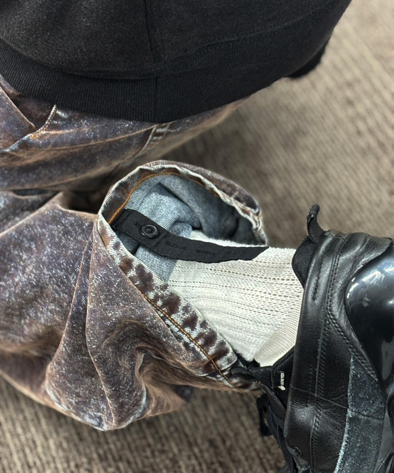 WHITELAND/ホワイトランド/FLOCKY WIDE DENIM PANTS