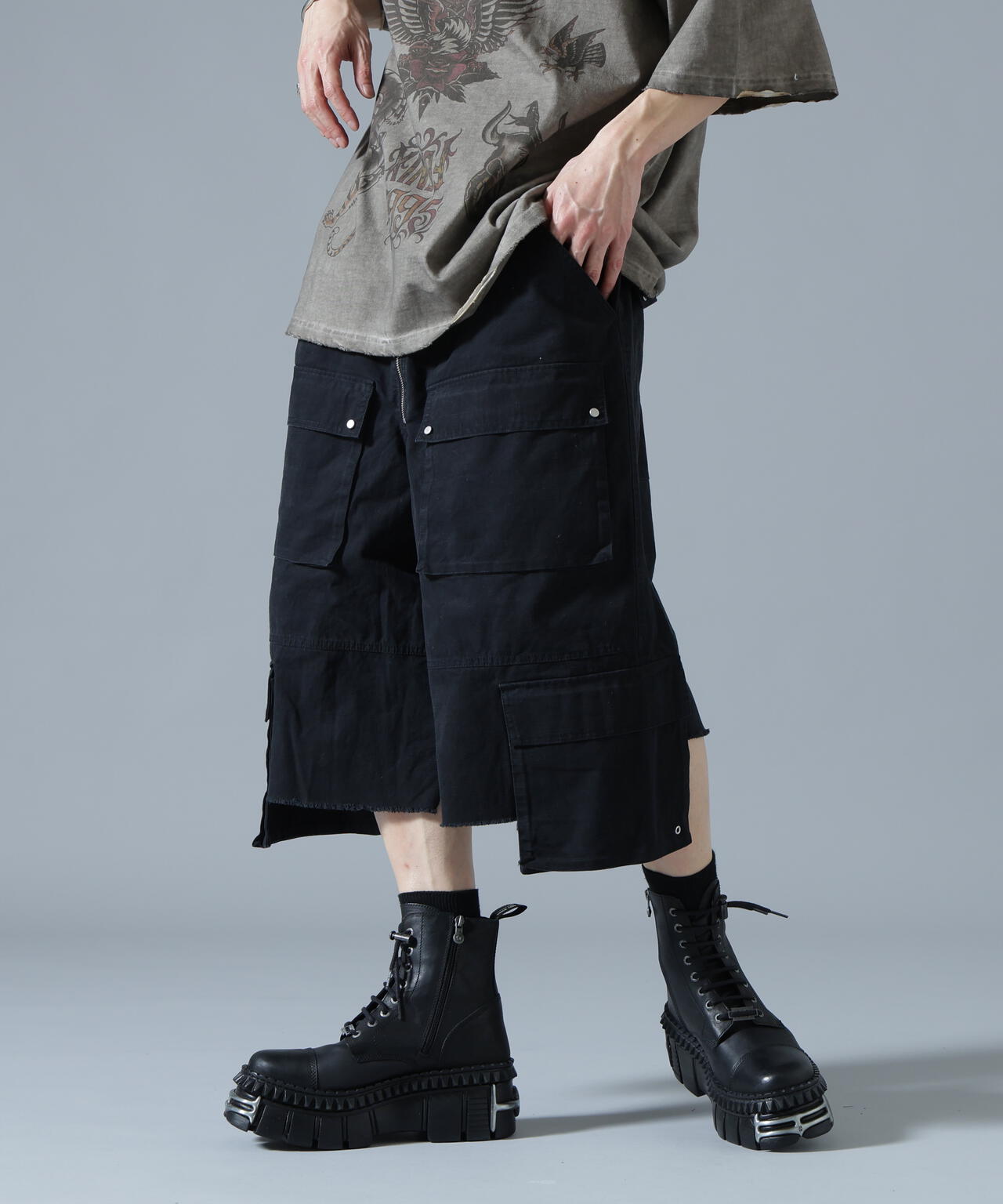 DankeSchon/ダンケシェーン/RIPSTOP W-CARGO SHORTS