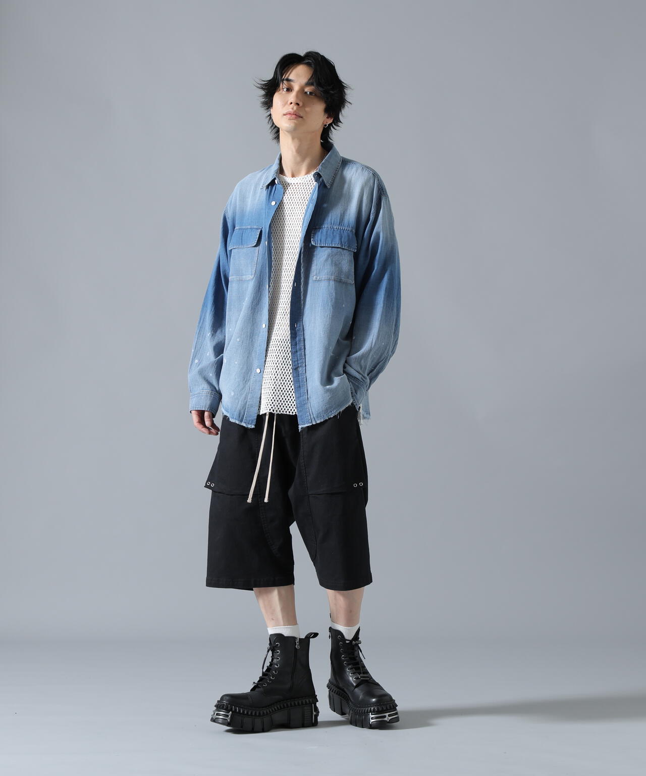 DankeSchon/ダンケシェーン/TCBLK SARROEL SHORTS