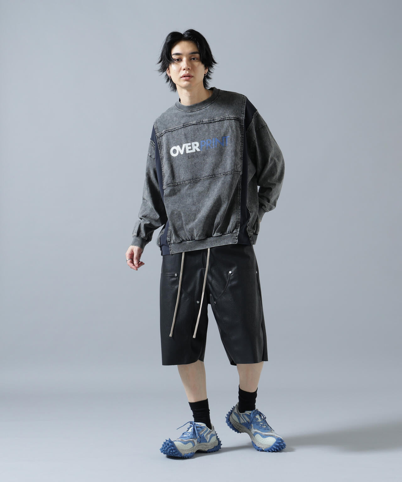 DankeSchon/ダンケシェーン/PULEATHER W-KNEE SHORTS