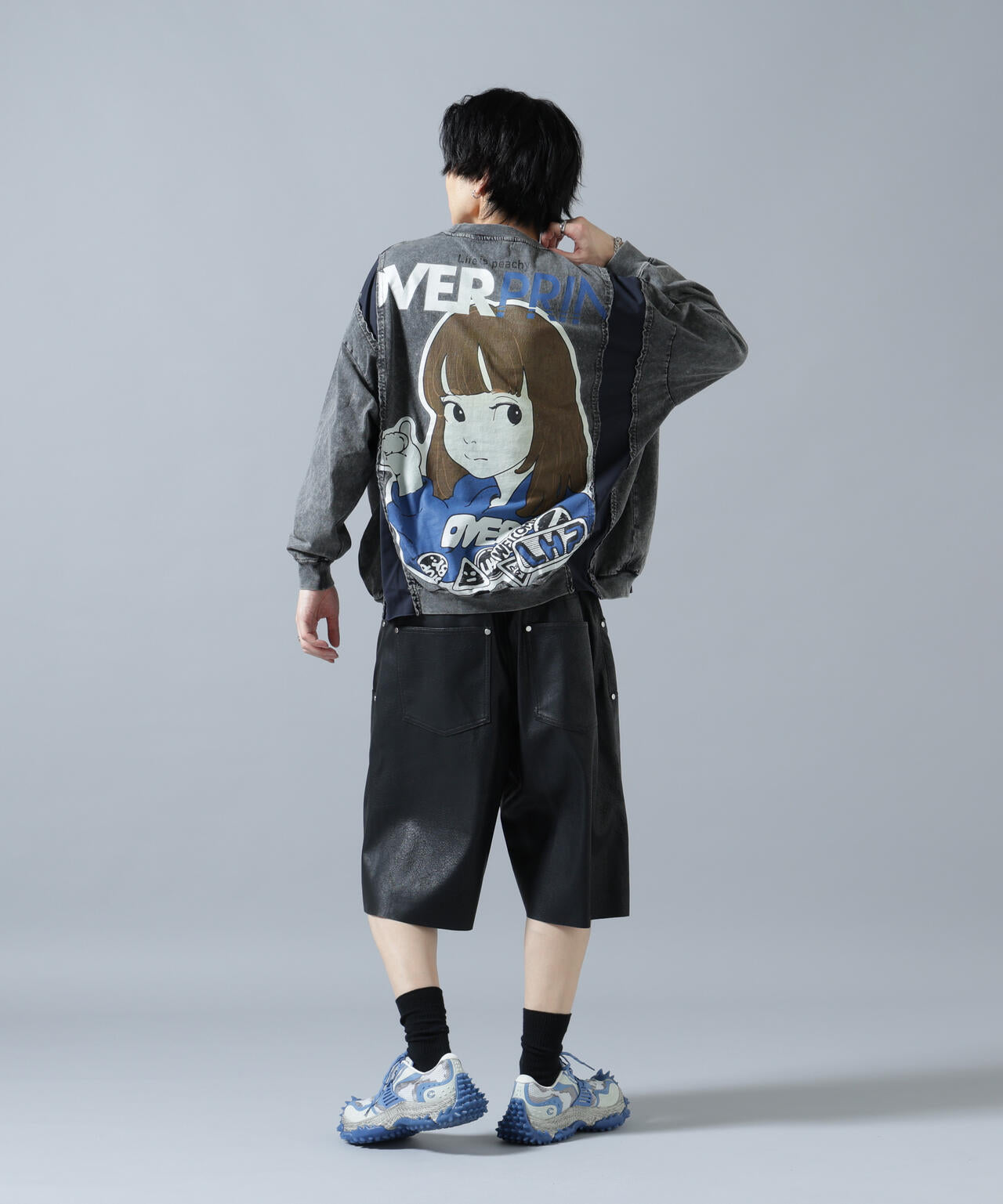 DankeSchon/ダンケシェーン/PULEATHER W-KNEE SHORTS