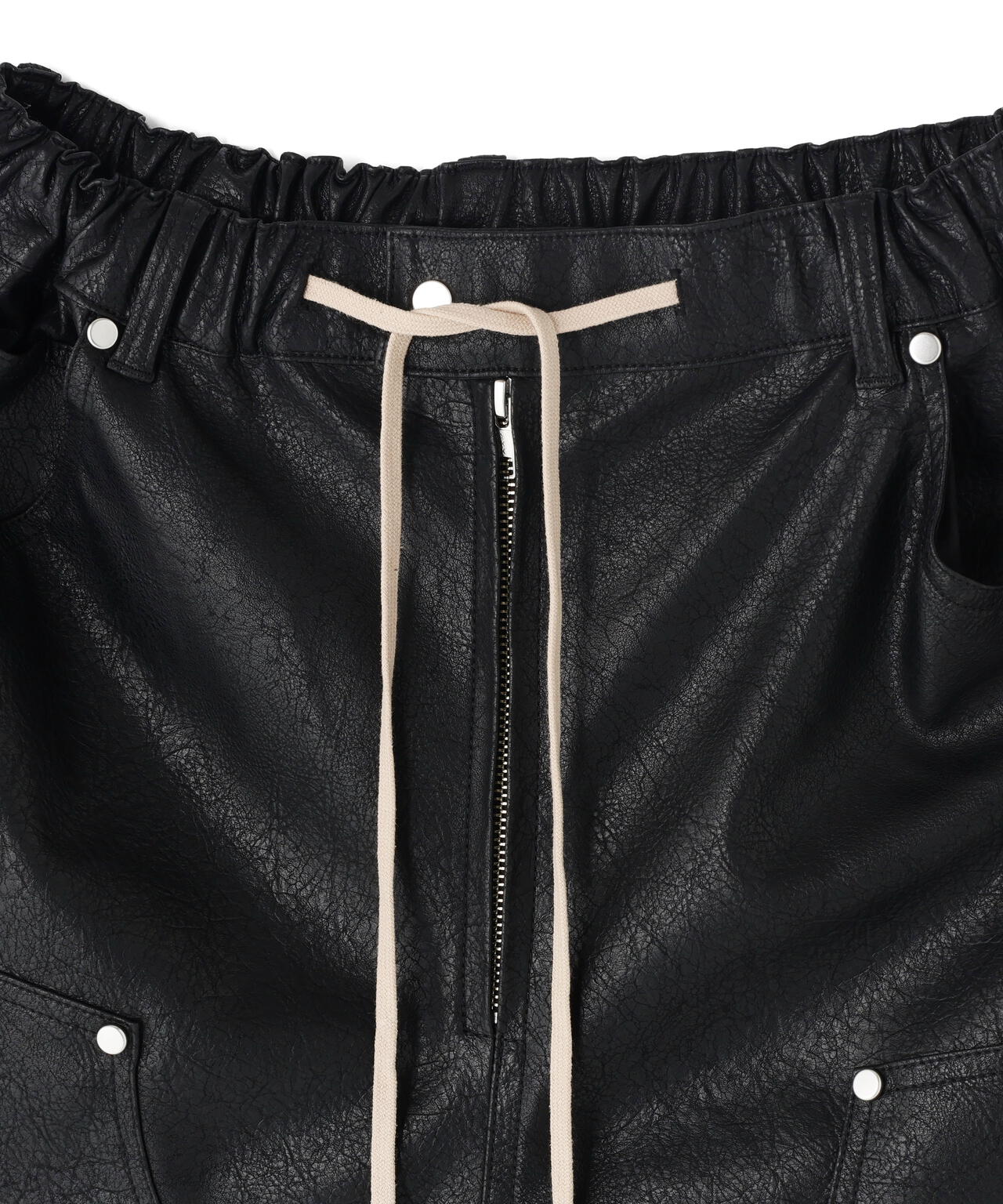 DankeSchon/ダンケシェーン/PULEATHER W-KNEE SHORTS