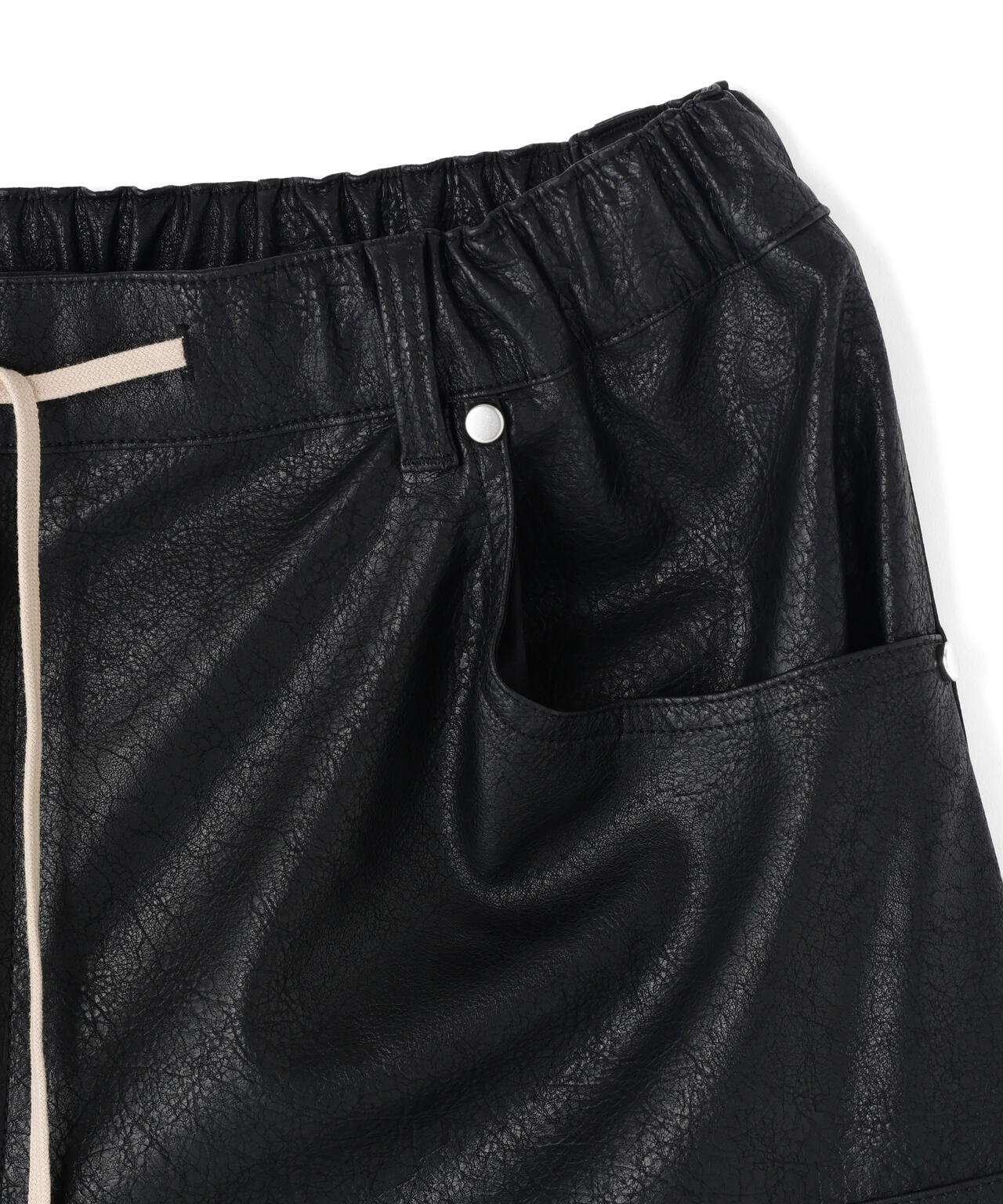 DankeSchon/ダンケシェーン/PULEATHER W-KNEE SHORTS