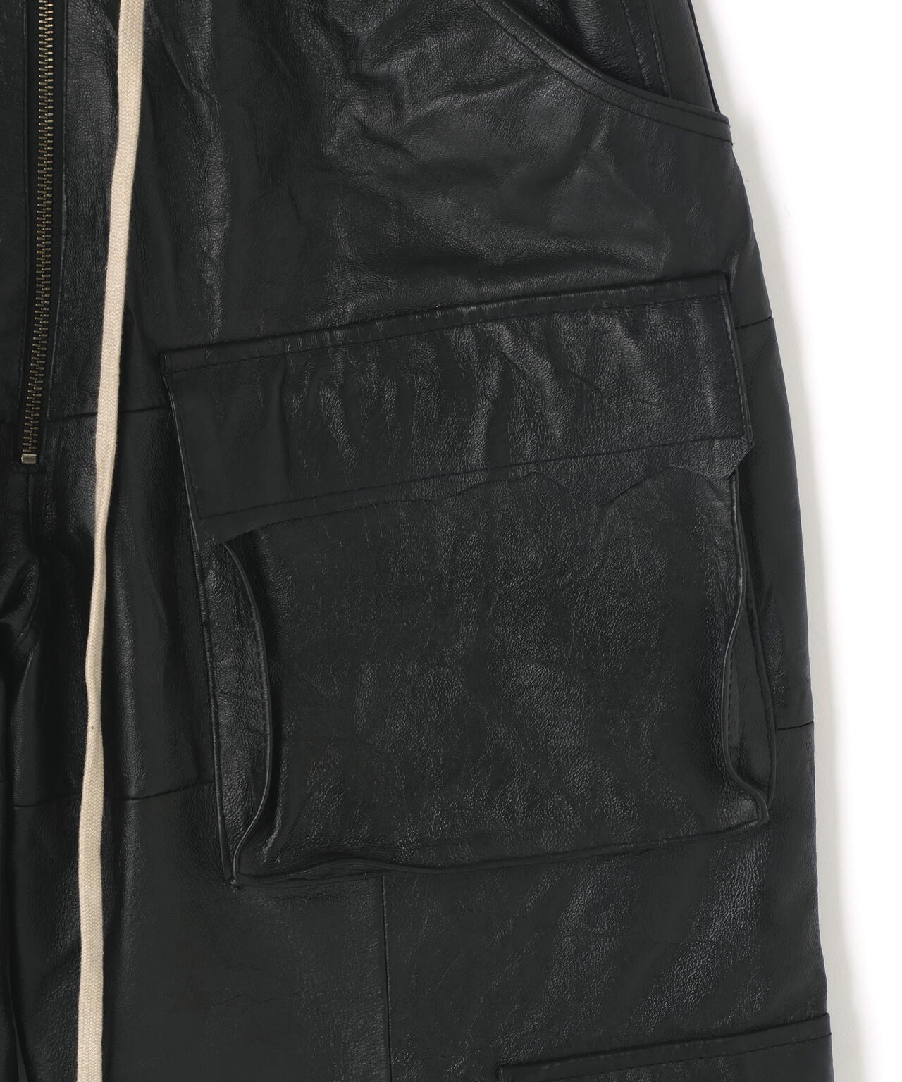 DankeSchon/ダンケシェーン/REPRO-LEATHER CARGO SHORTS