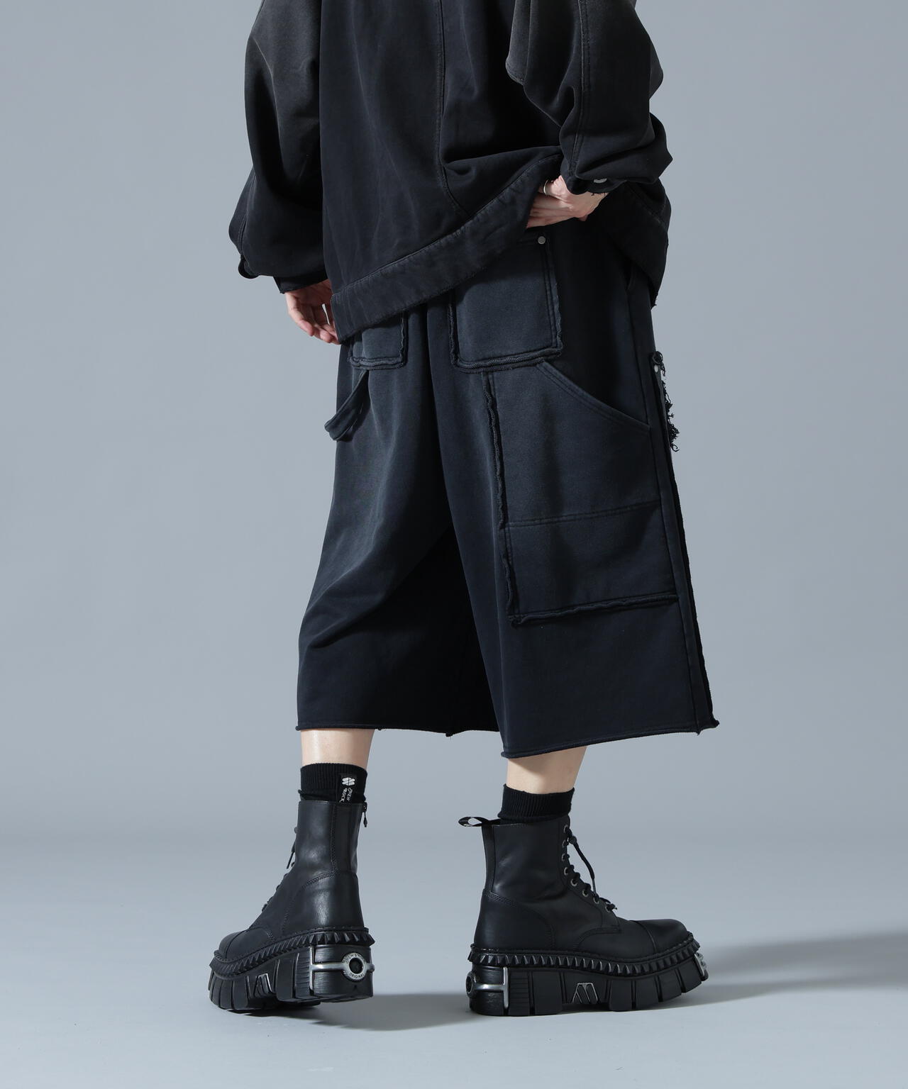 DankeSchon/ダンケシェーン/SULFUR SWEAT W-KNEE SHORTS